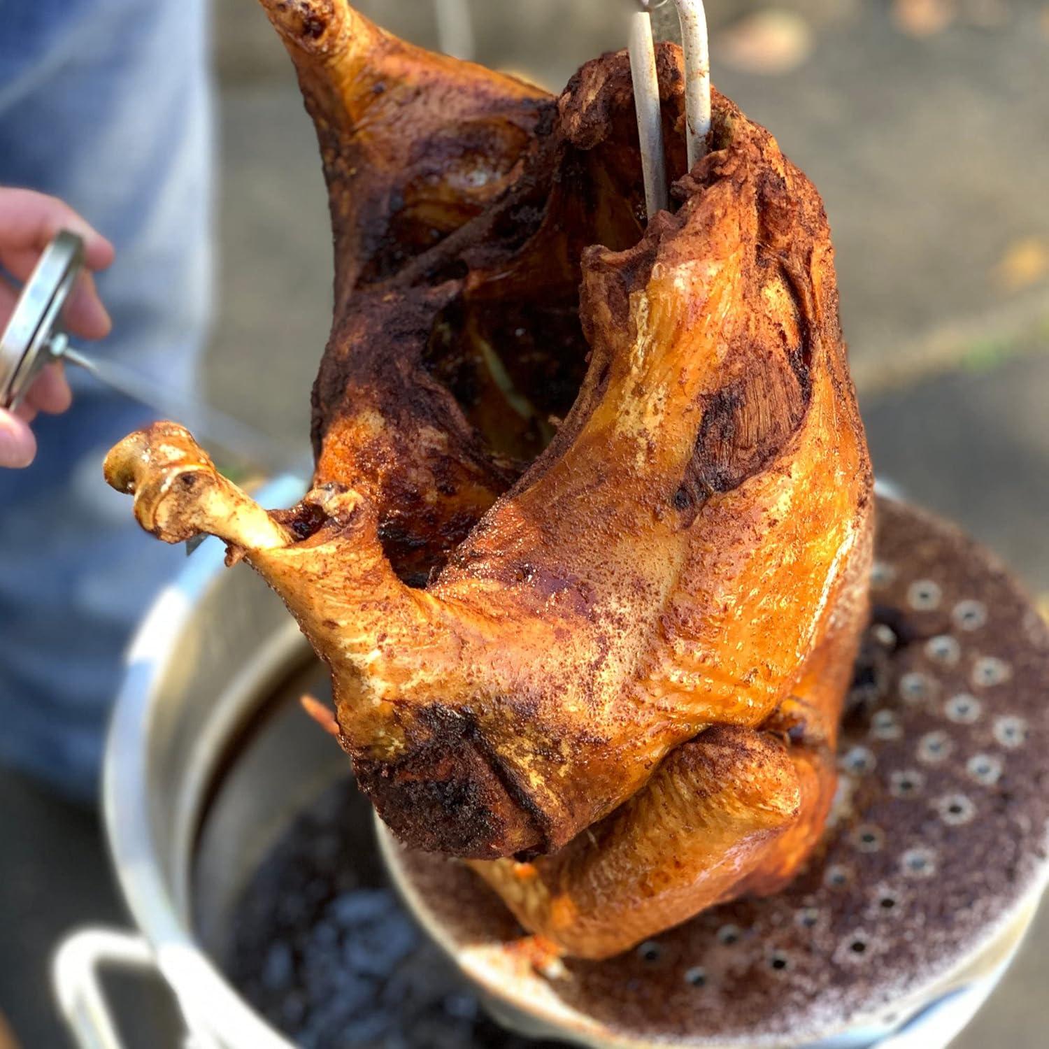 Bayou Classic 200-440 Turkey Fryer Kit, 58,000 Btu, Propane, Stainless Steel, Silver