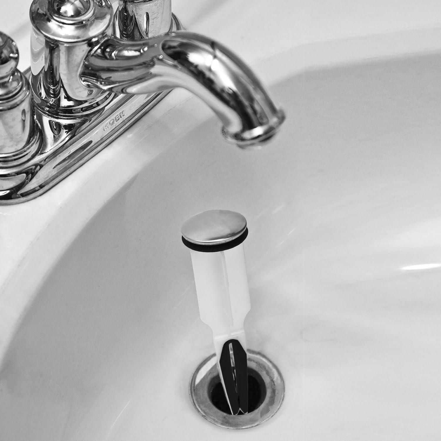 Chrome Expandable Sink Pop-Up Drain with Easy Remove Stopper