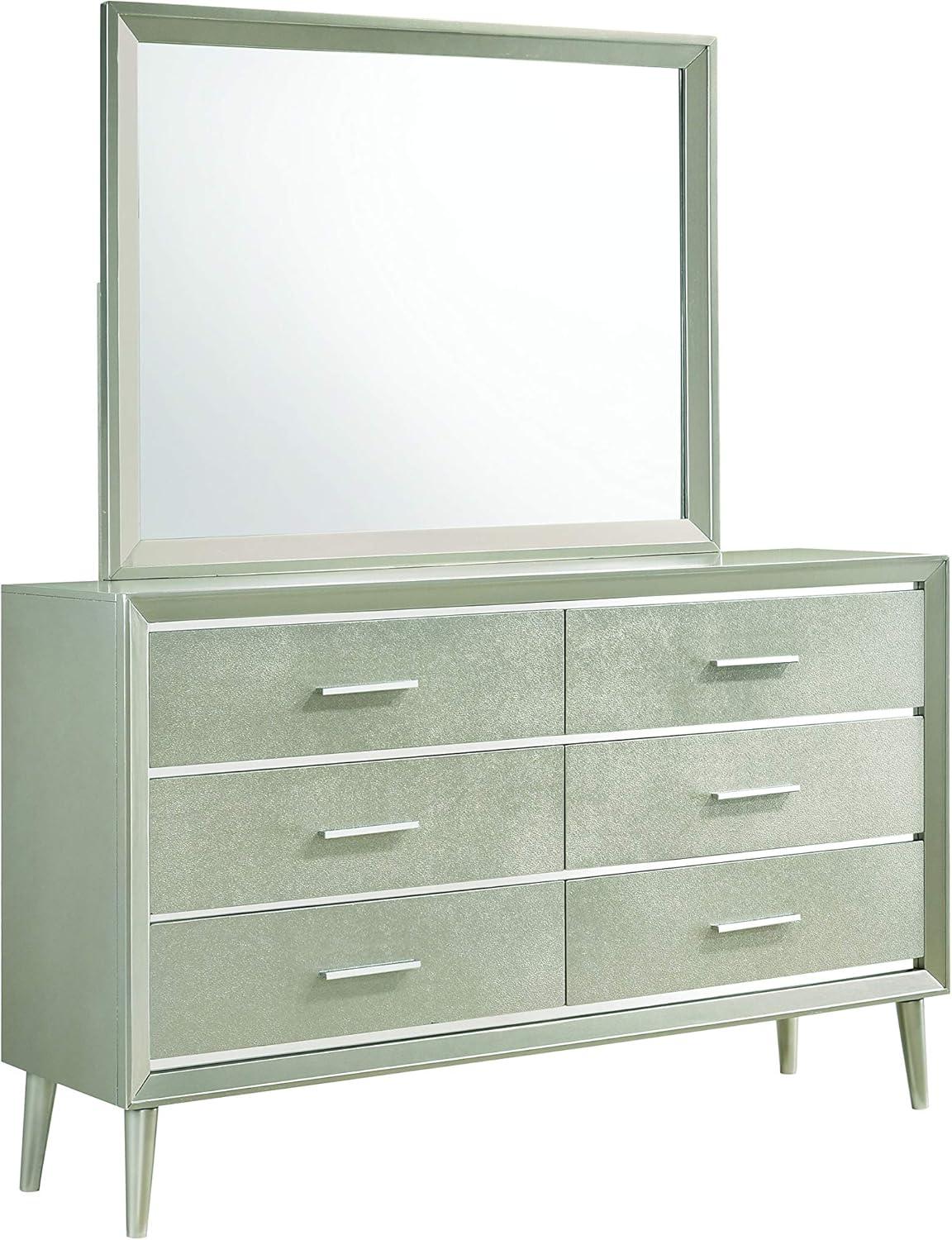 Ramon Dresser Mirror Metallic Sterling