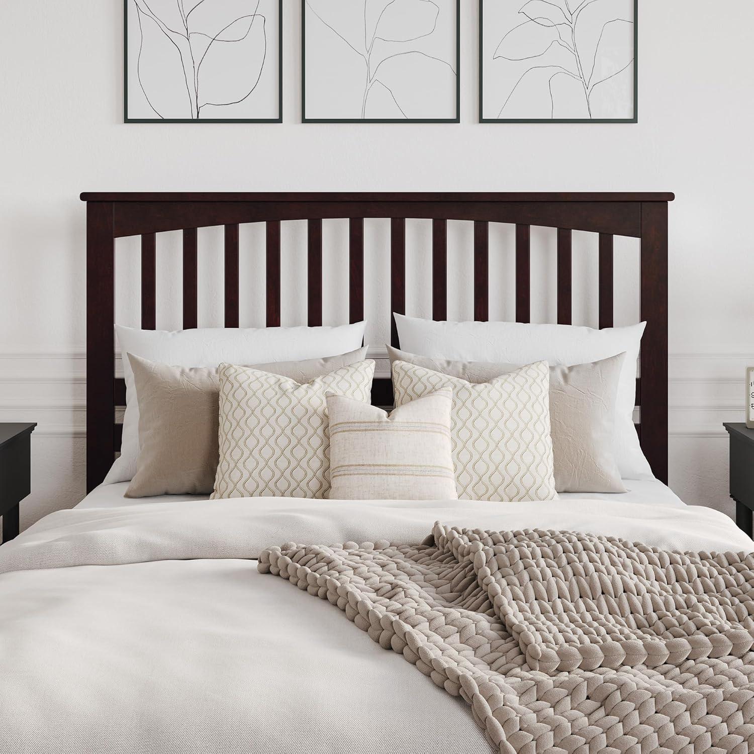 AFI Furnishings Mission Queen Headboard with Turbo Charger in Espresso