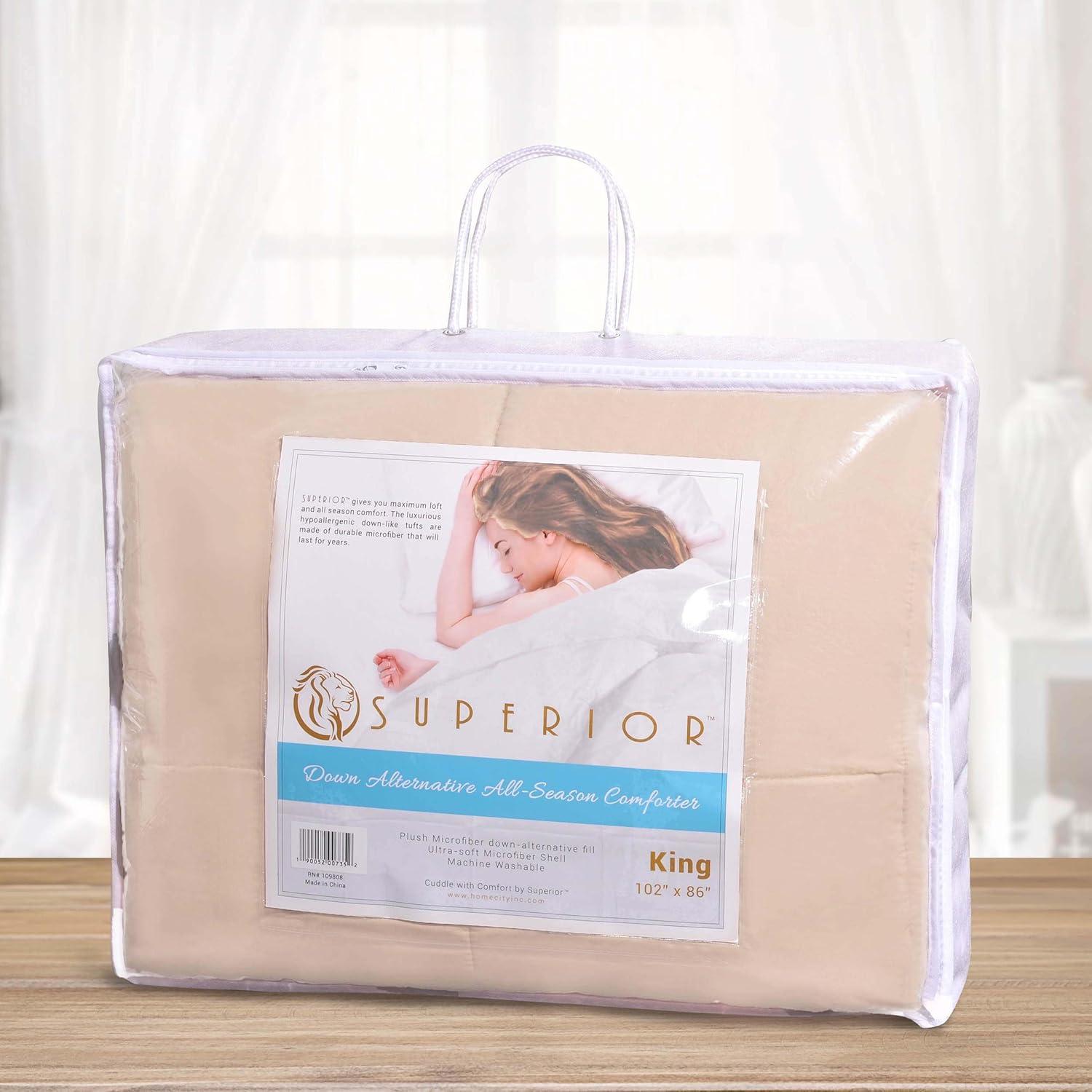 Superior Classic Comforter Reversible Medium Weight Down Alternative Bedding