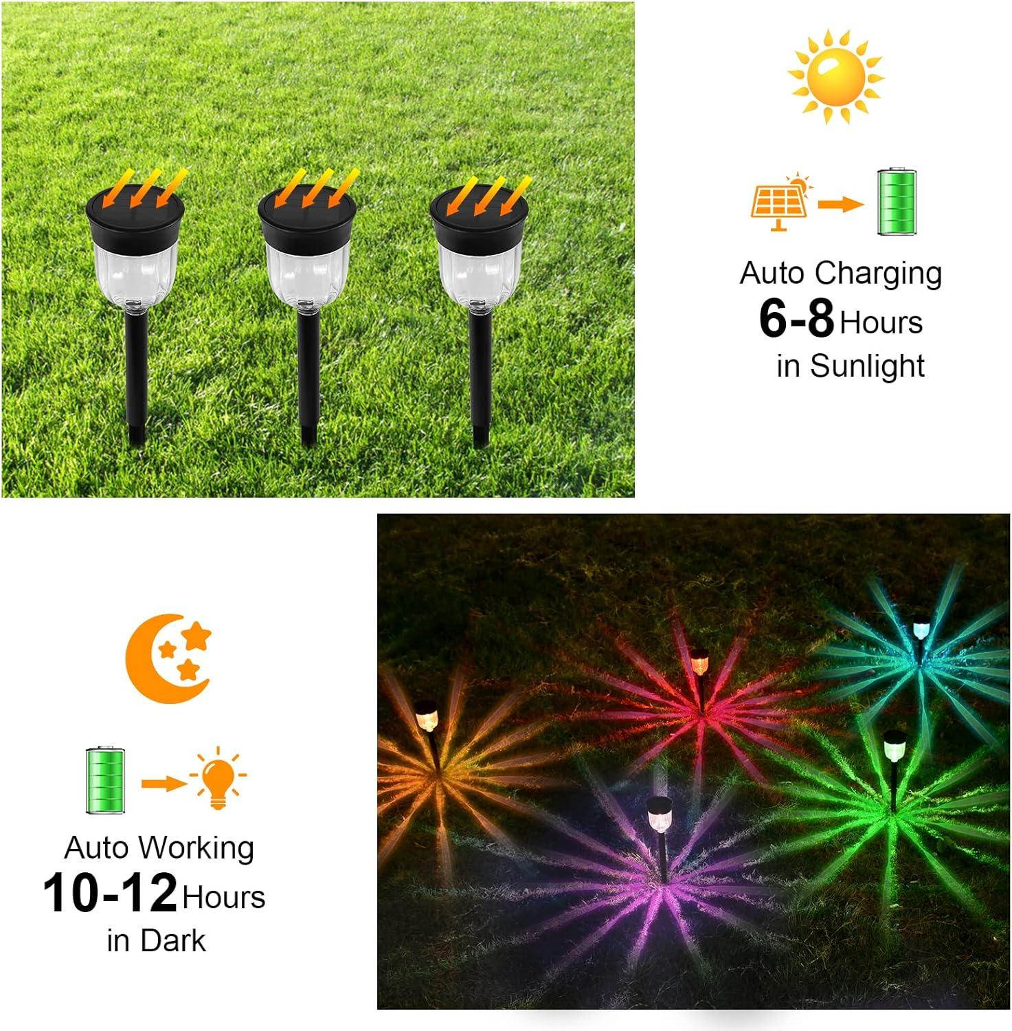 Color-Changing Solar LED Pathway Lights Multipack