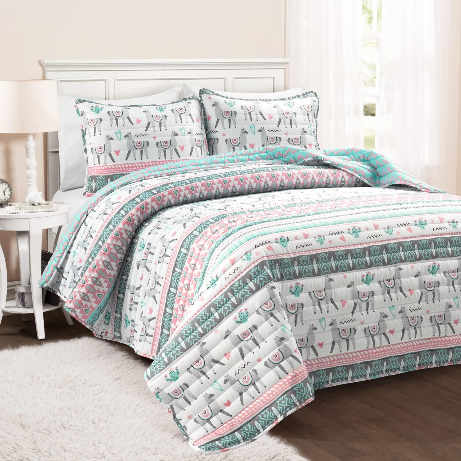 Lush Decor White Reversible 3 Piece Duvet Cover
