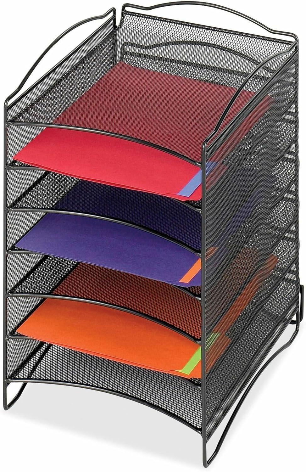 Onyx Mesh Literature Organizer, 6 Compartment