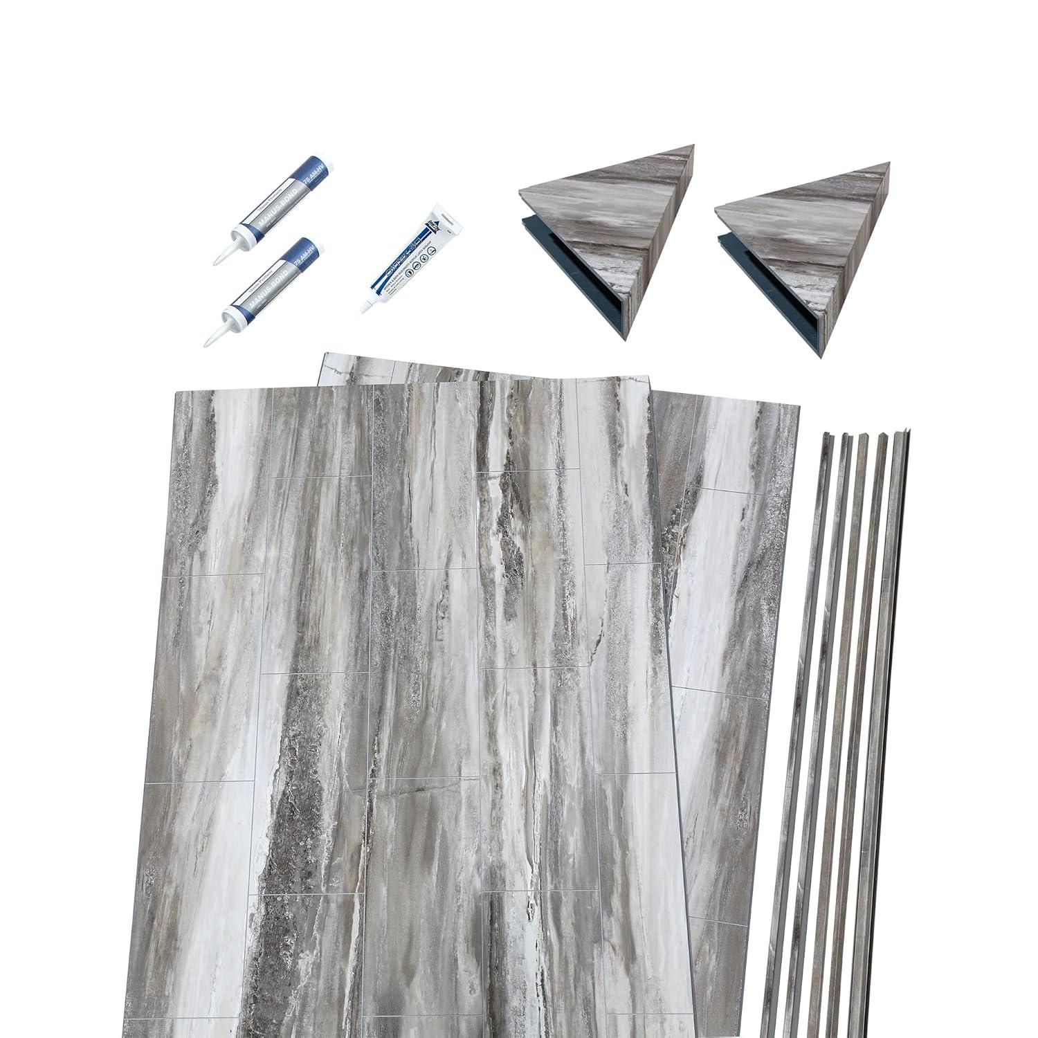 Palisade 32in x 60in x 78in Vinyl Shower Surround in Wind Gust