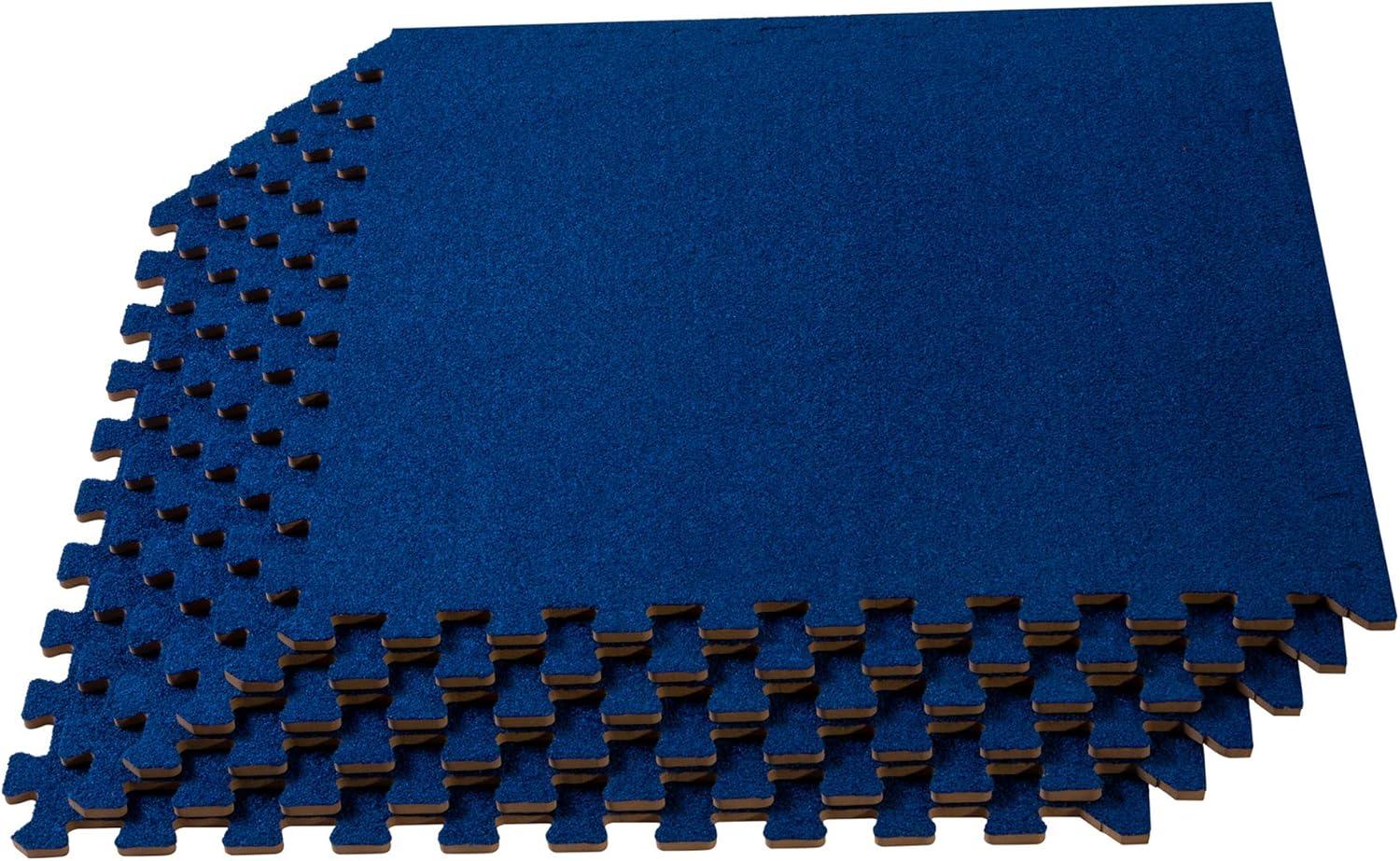 3/8'' Carpet Top Foam Floor Tile 24 Square Feet (6 Tiles) (Set of 6)