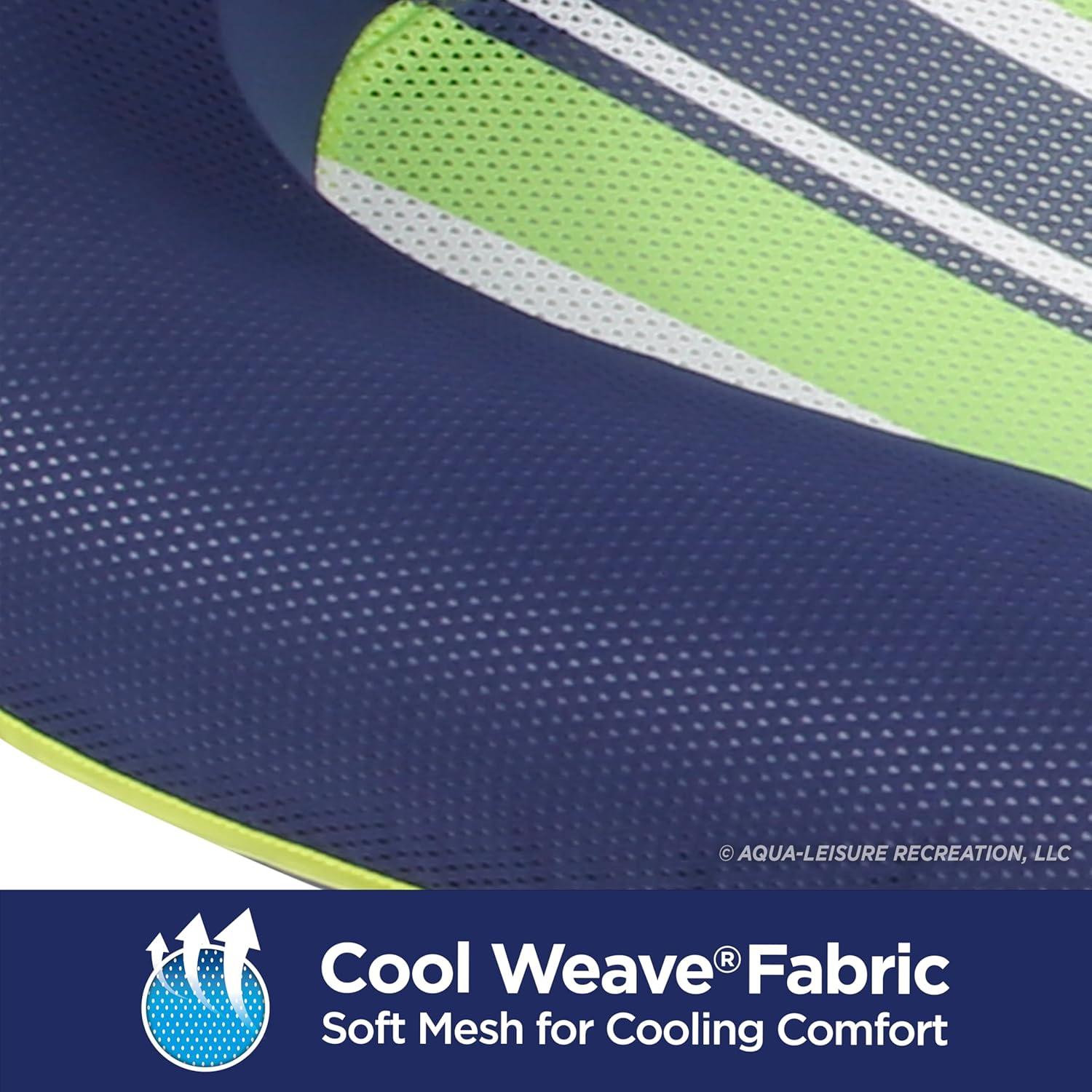 Extra Large Navy and Green Inflatable Pool Lounger