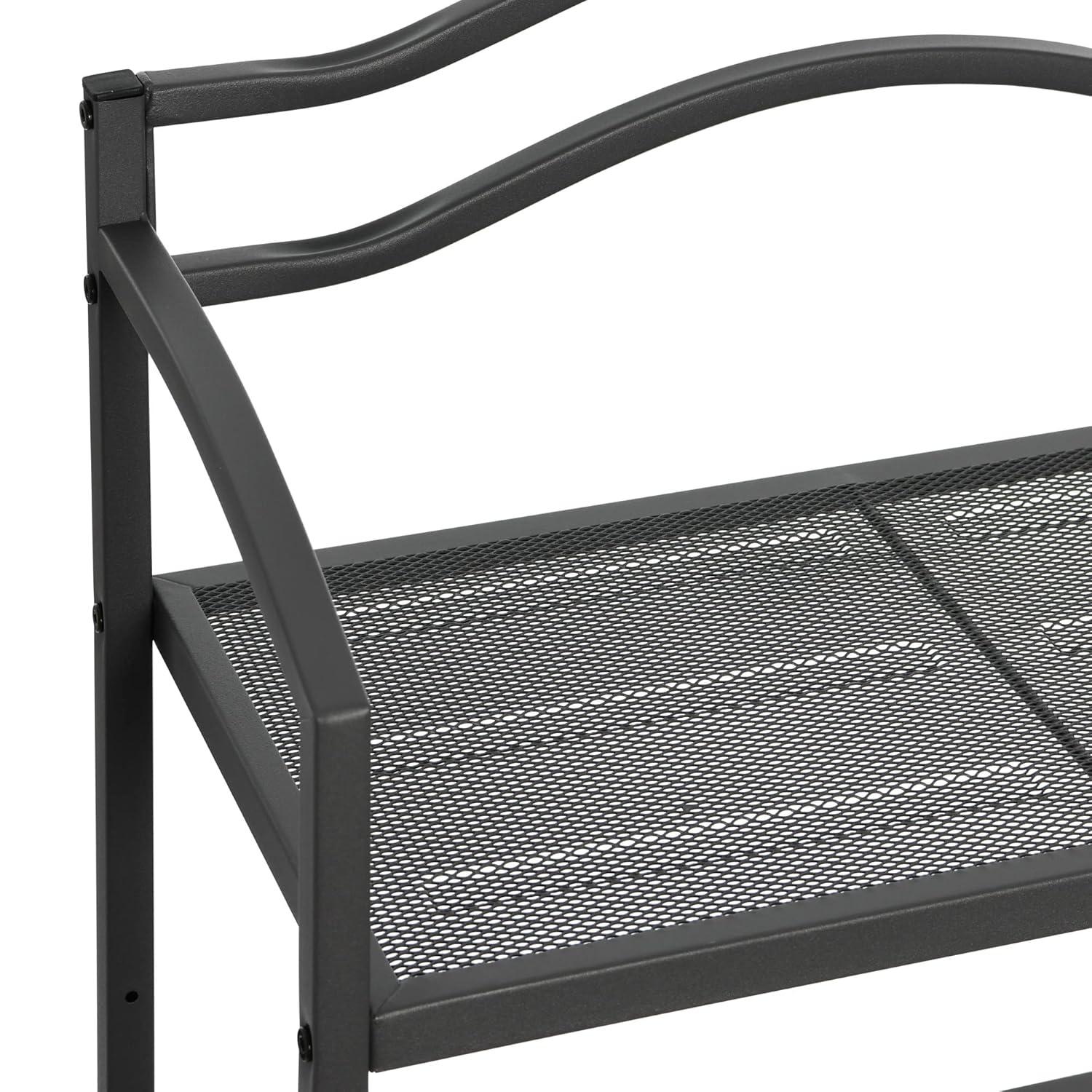 3-Tier Metal Over the Toilet Bathroom Storage Shelf, Gray