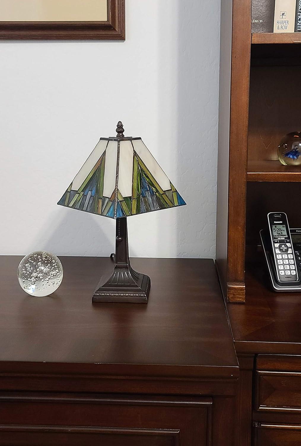 Tiffany Style Mission Mini Table Lamp - 15" Tall