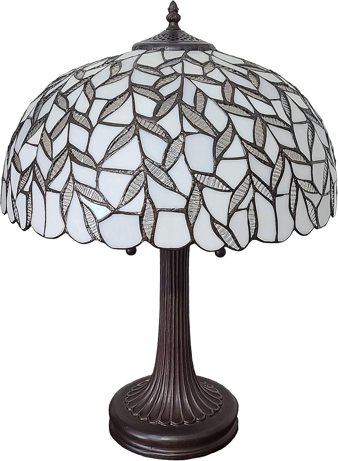 Amora Lighting Tiffany Style Peacock Design Table Lamp 24" Tall