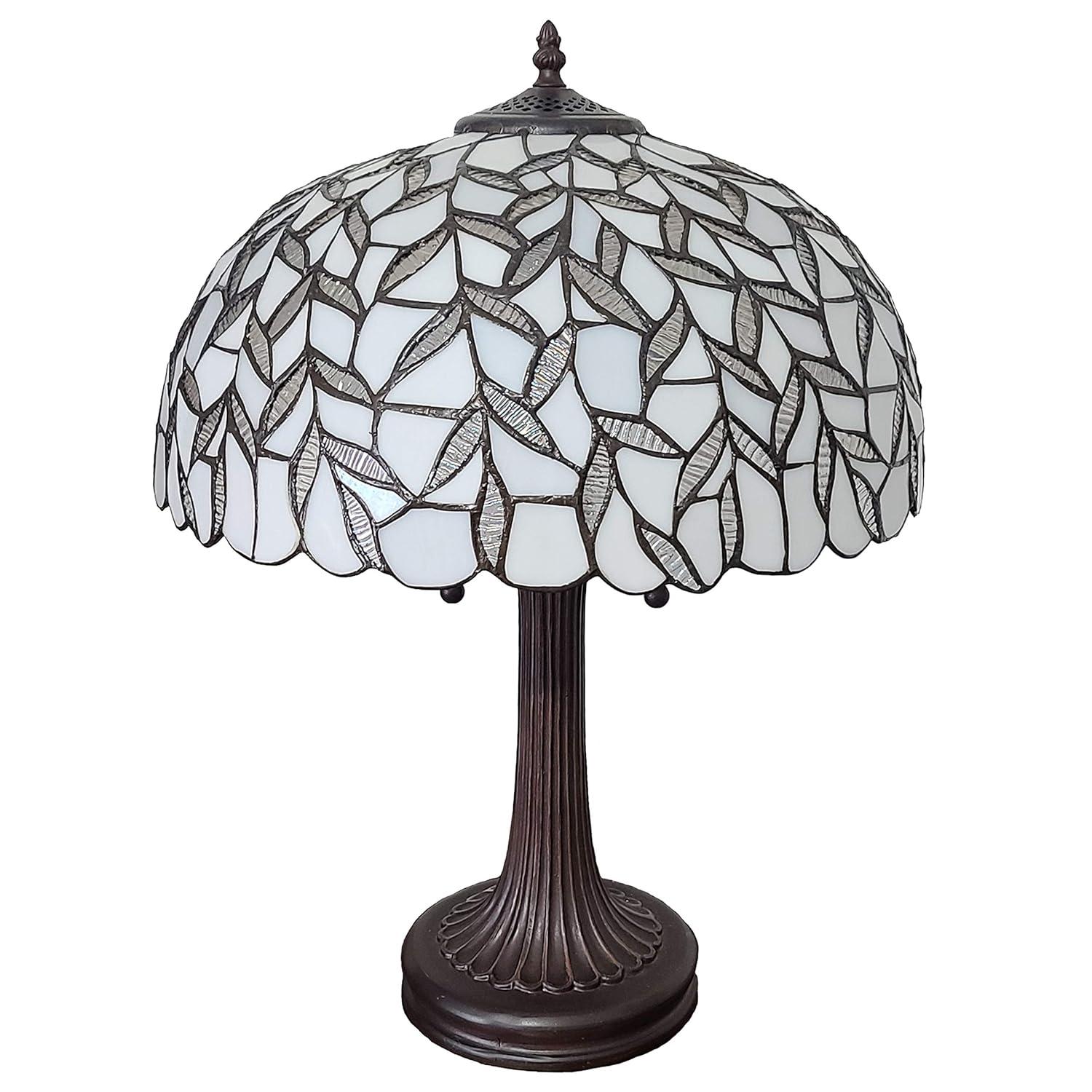 Amora Lighting Tiffany Style Peacock Design Table Lamp 24" Tall
