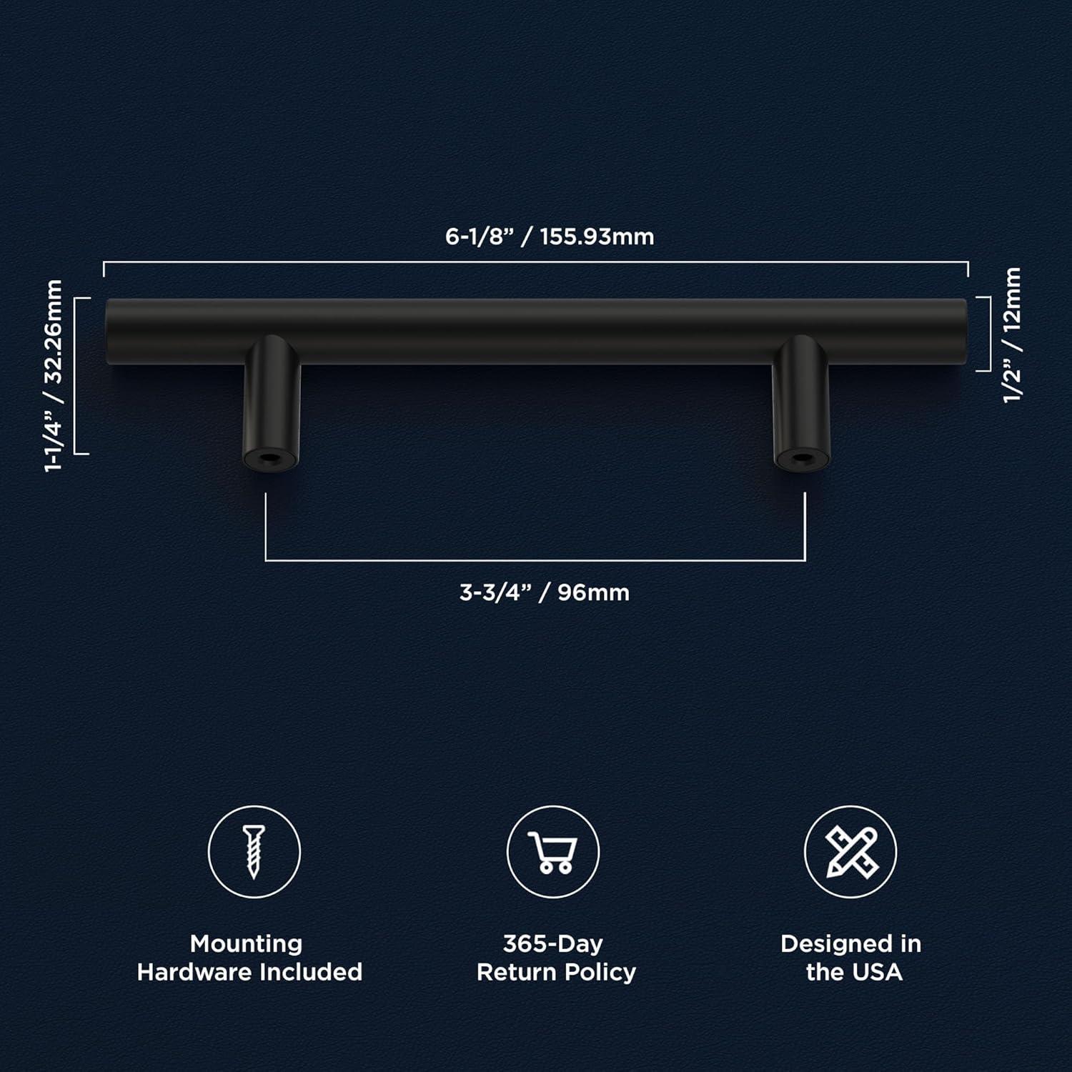 Heritage Designs 3.75 Inch (96mm) Center to Center Multipack Bar/Handle Pull for Cabinets or Drawers