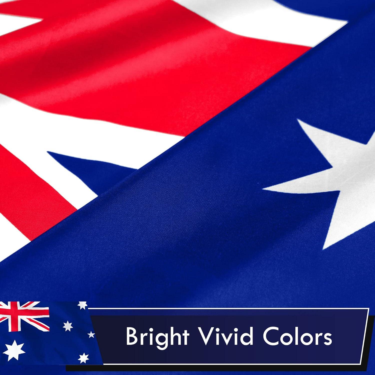 Australian Flag 3x5 Ft Polyester with Brass Grommets