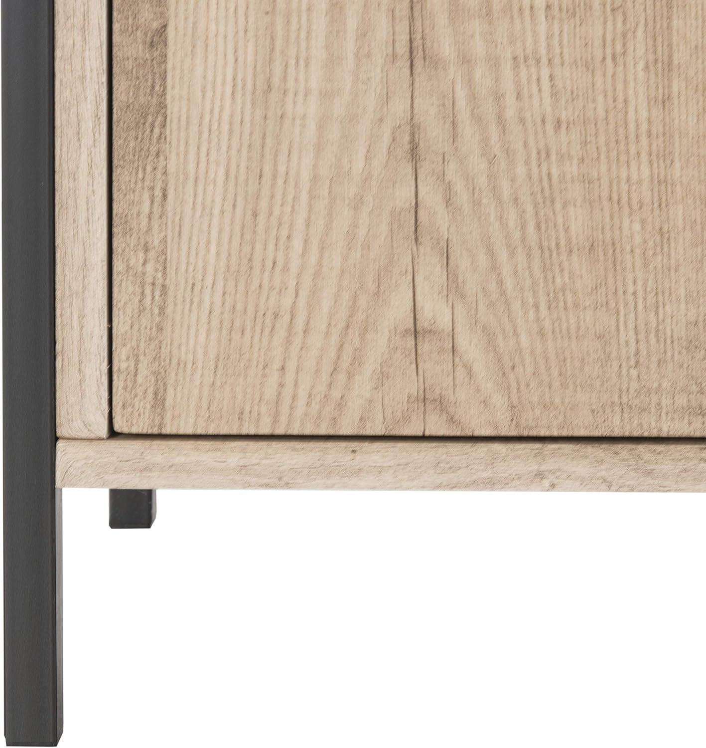 Natasha Etagere - FOX4273 - Oak/Black - Safavieh Couture