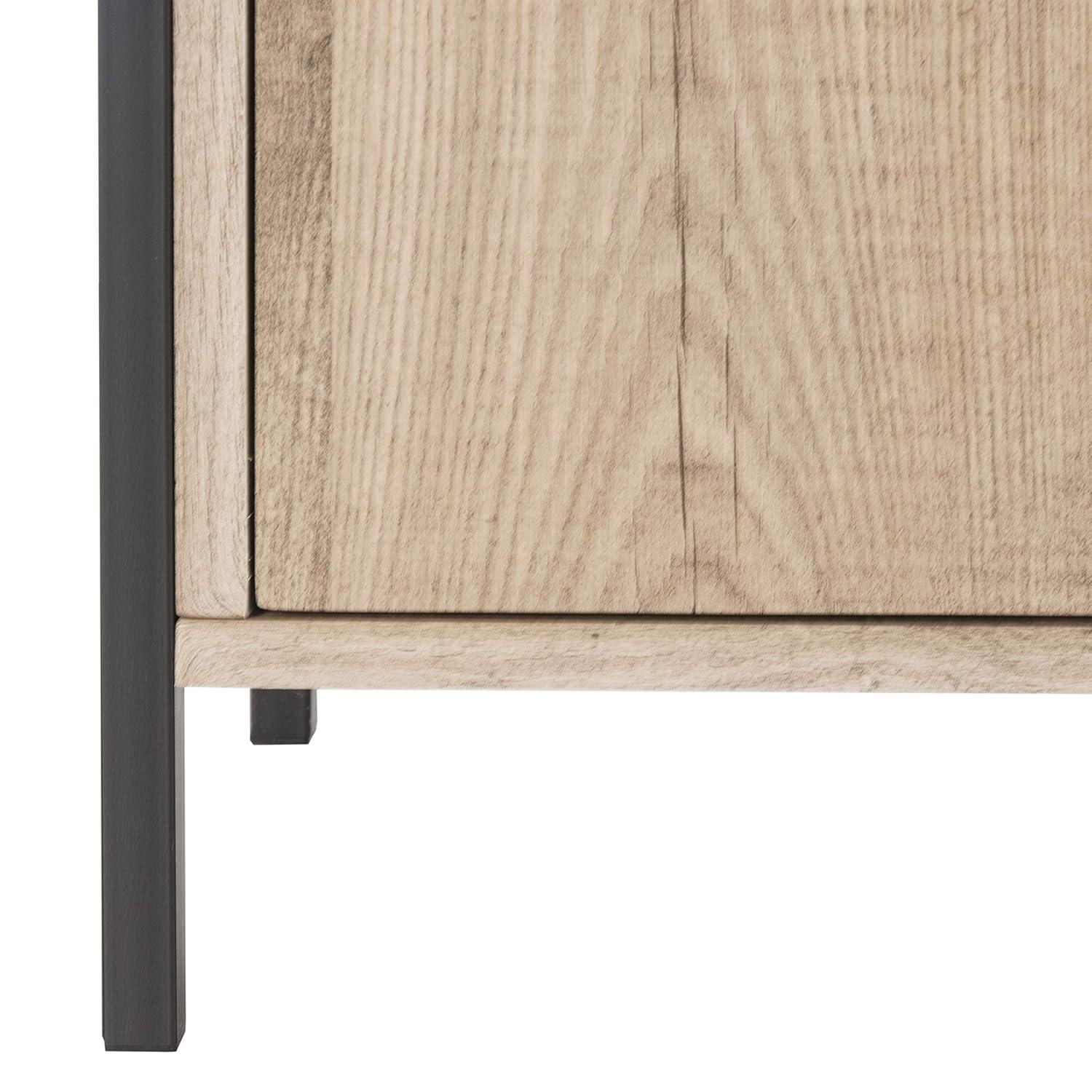 Natasha Etagere - FOX4273 - Oak/Black - Safavieh Couture