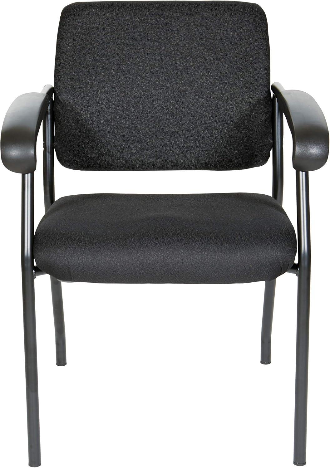 Office Star Products Visitor’s Chair Black Frame Padded Arms