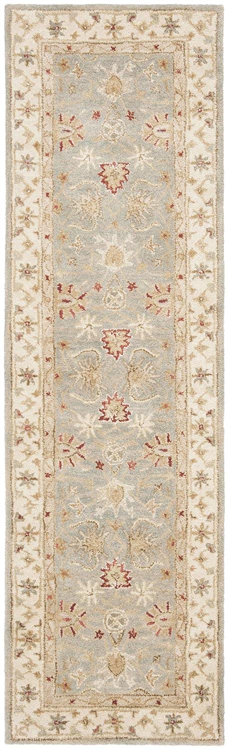 Antiquity AT822 Hand Tufted Runner Rug - Grey Blue/Beige - 2'3"x6' - Safavieh.