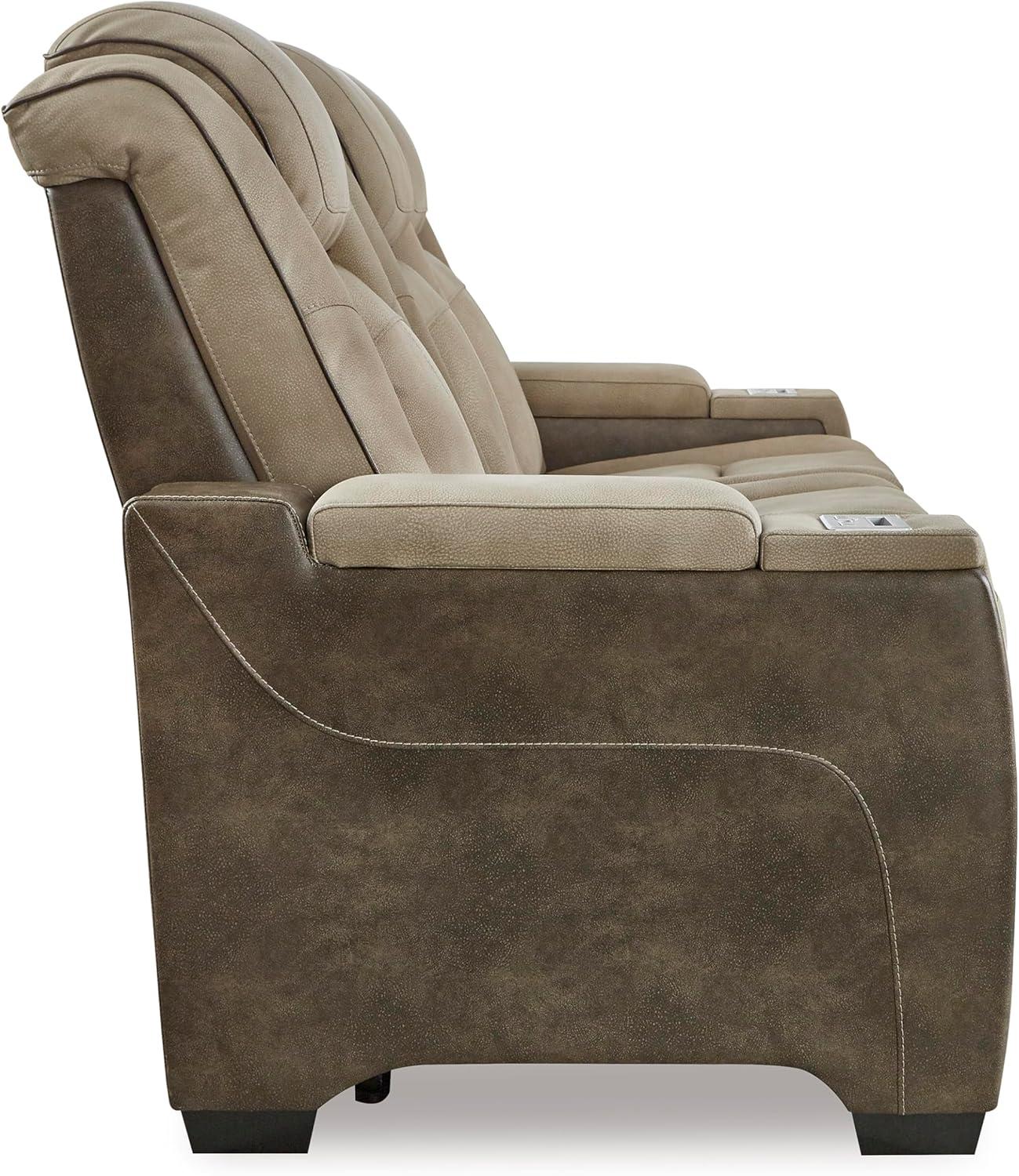 86'' Faux Leather Power Reclining Sofa