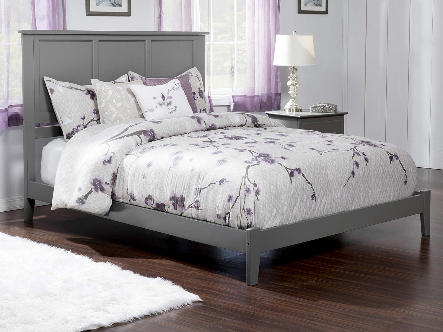 Madison King-Sized Grey Upholstered Wooden Bed with Storage Drawers