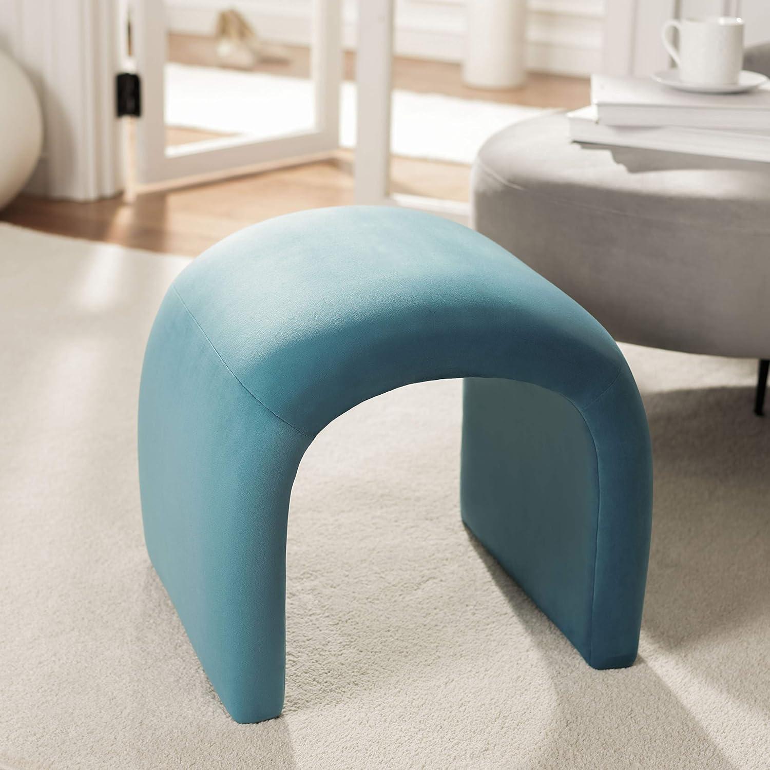 Kibo Ottoman - Sea Blue - Safavieh