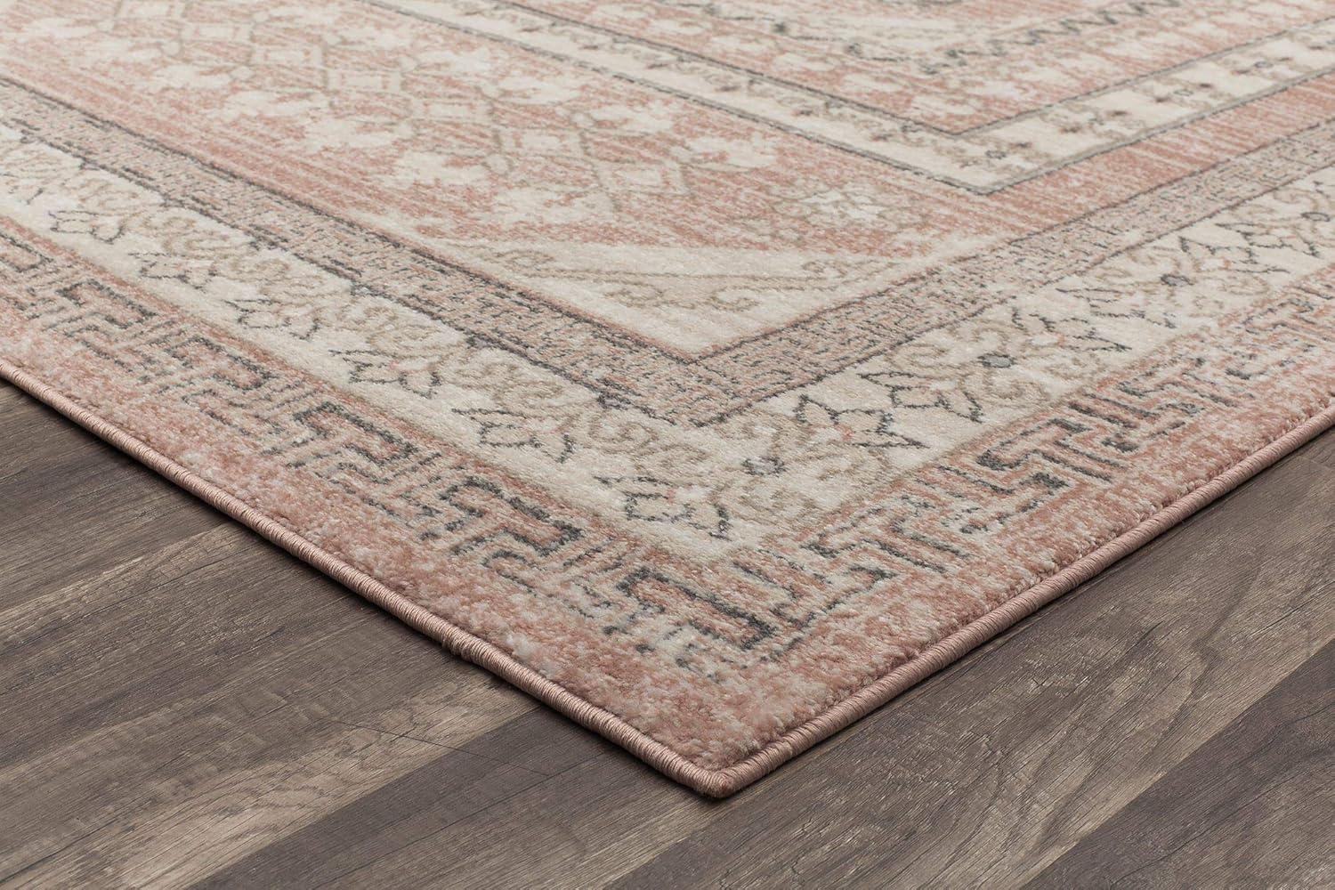 Rugs America Harper Pink Transitional Vintage Area Rug