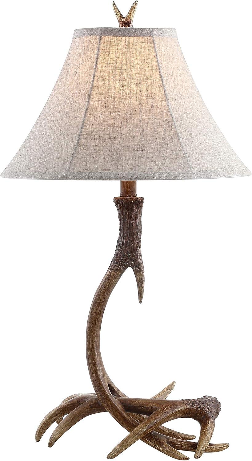 JONATHAN Y JYL6305A Antler 27.5" Rustic Resin LED Table Lamp, Traditional for living room, dinning room, bedroom, office Bulb Included, Brown