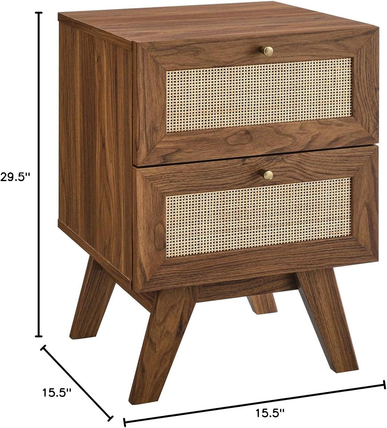 Modway Soma Rattan Weave 2 Drawer Nightstand