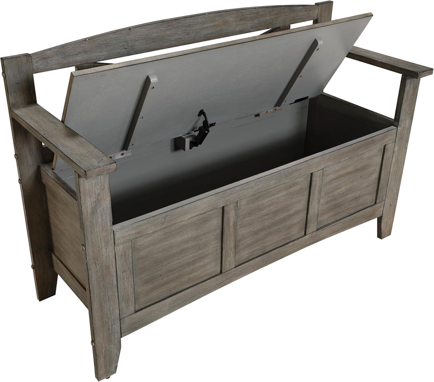 Metro Entry Way Bench in Engineered Wood Greystone Gray Finish