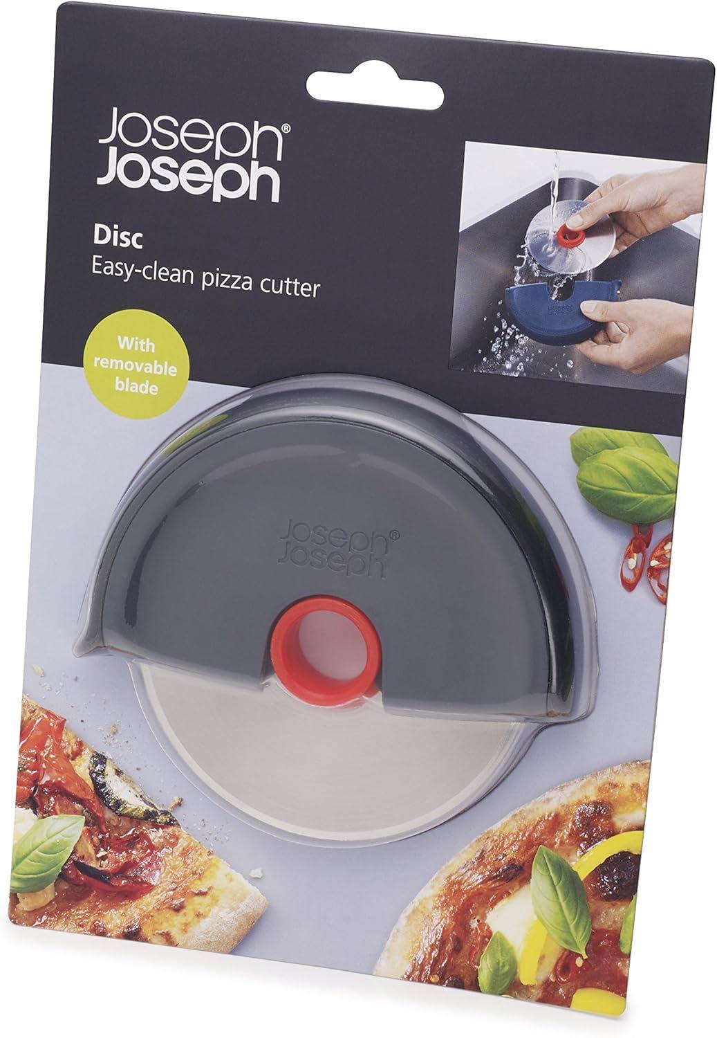 Joseph Joseph Disc Easy-Clean Pizza Wheel, Grey/Red