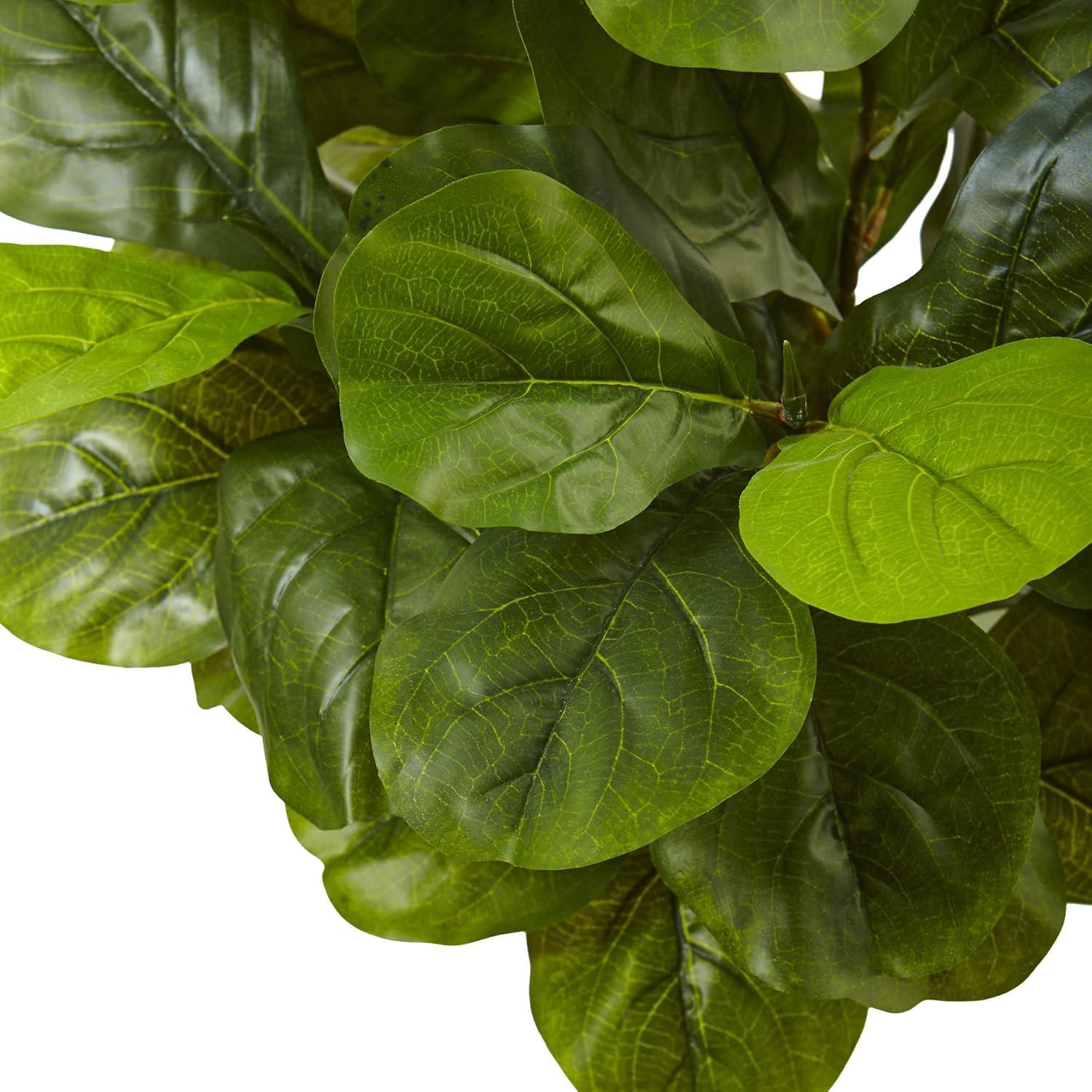 Luxe 5' Fiddle Leaf Fig in White Planter with Integrated Lighting