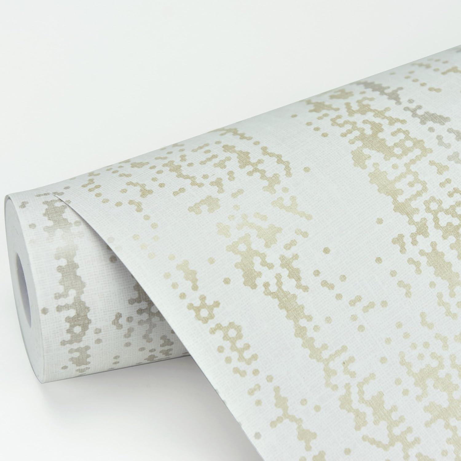 Wisp Gold and Taupe Non-Woven Removable Wallpaper