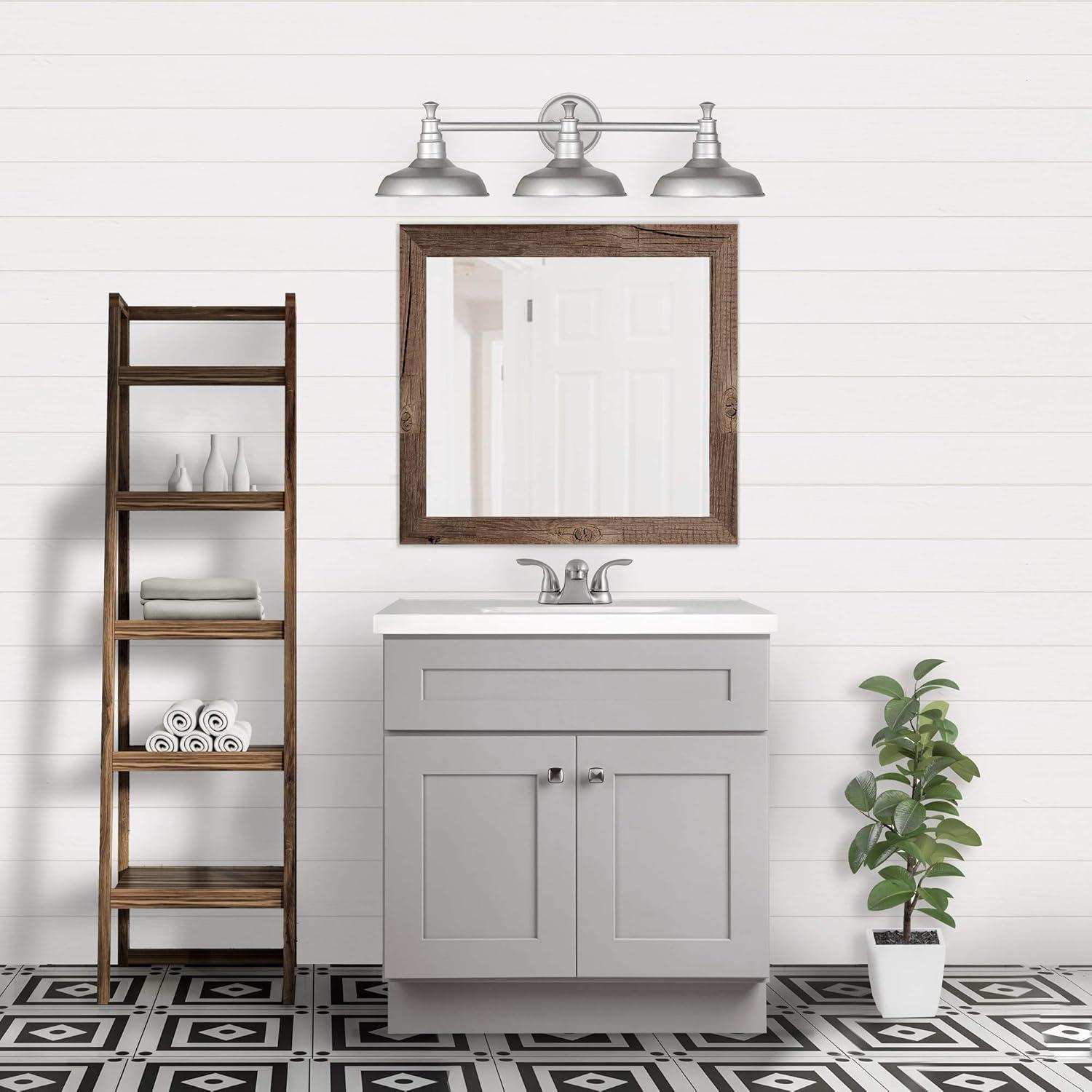 Brookings 30 Inch Bathroom Vanity, Solid Wood, Ready to Assemble