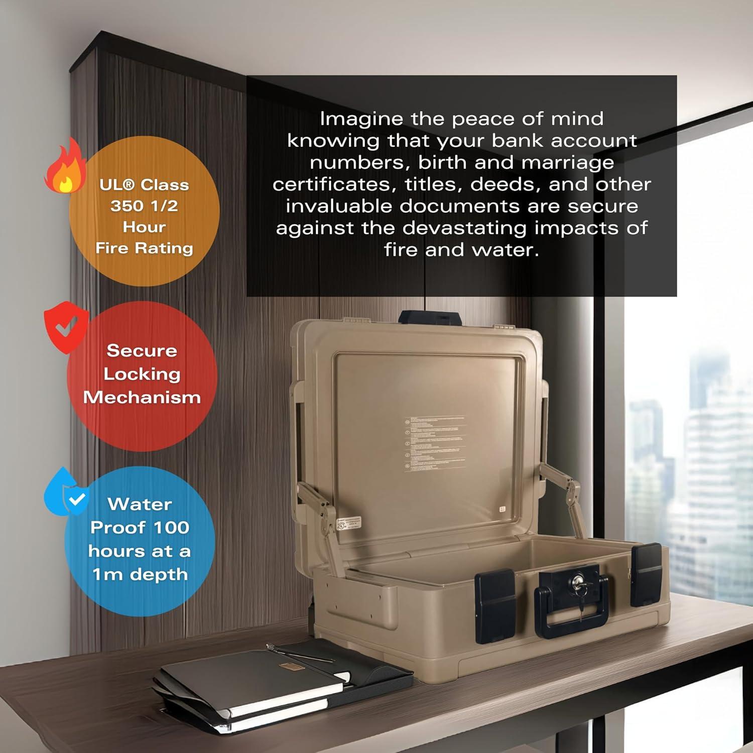 FireKing Fire And Water Chest Safe Box Lock