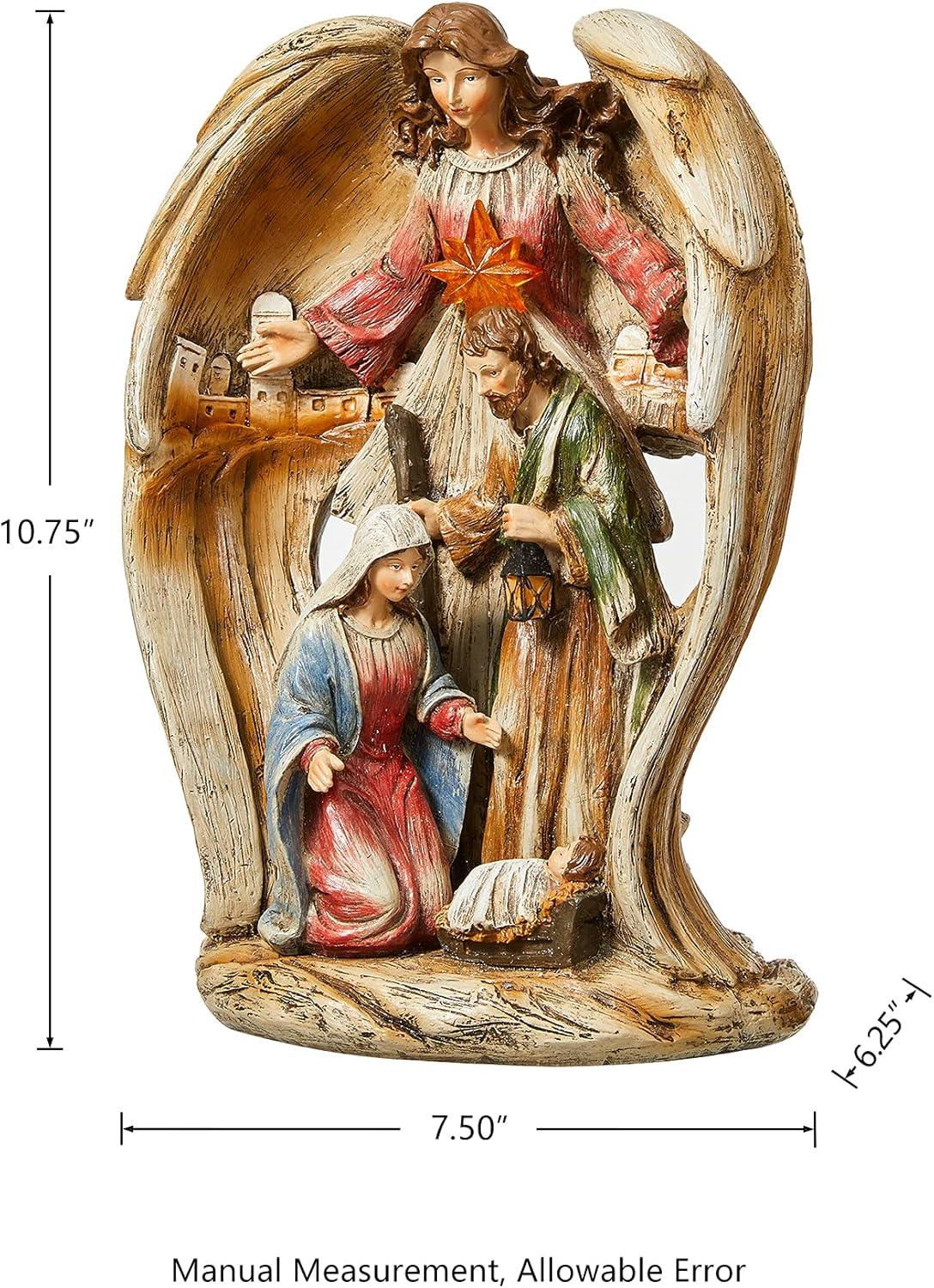 Glitzhome-Glitzhome 12 Piece Resin Nativity Figurine Set