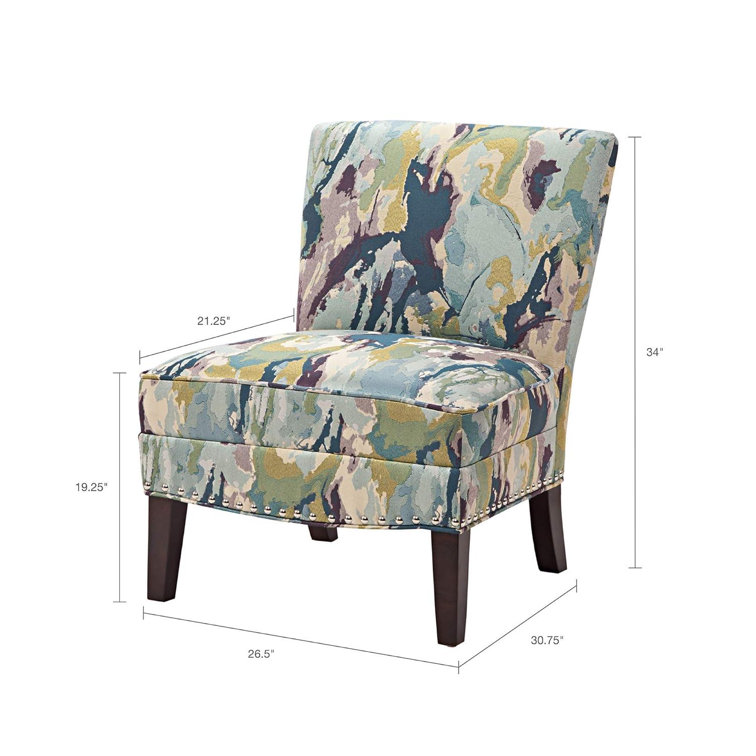 Laura Accent Chairs Cream - Madison Park: Modern Slipper Style, Acrylic Legs, Living Room Furniture