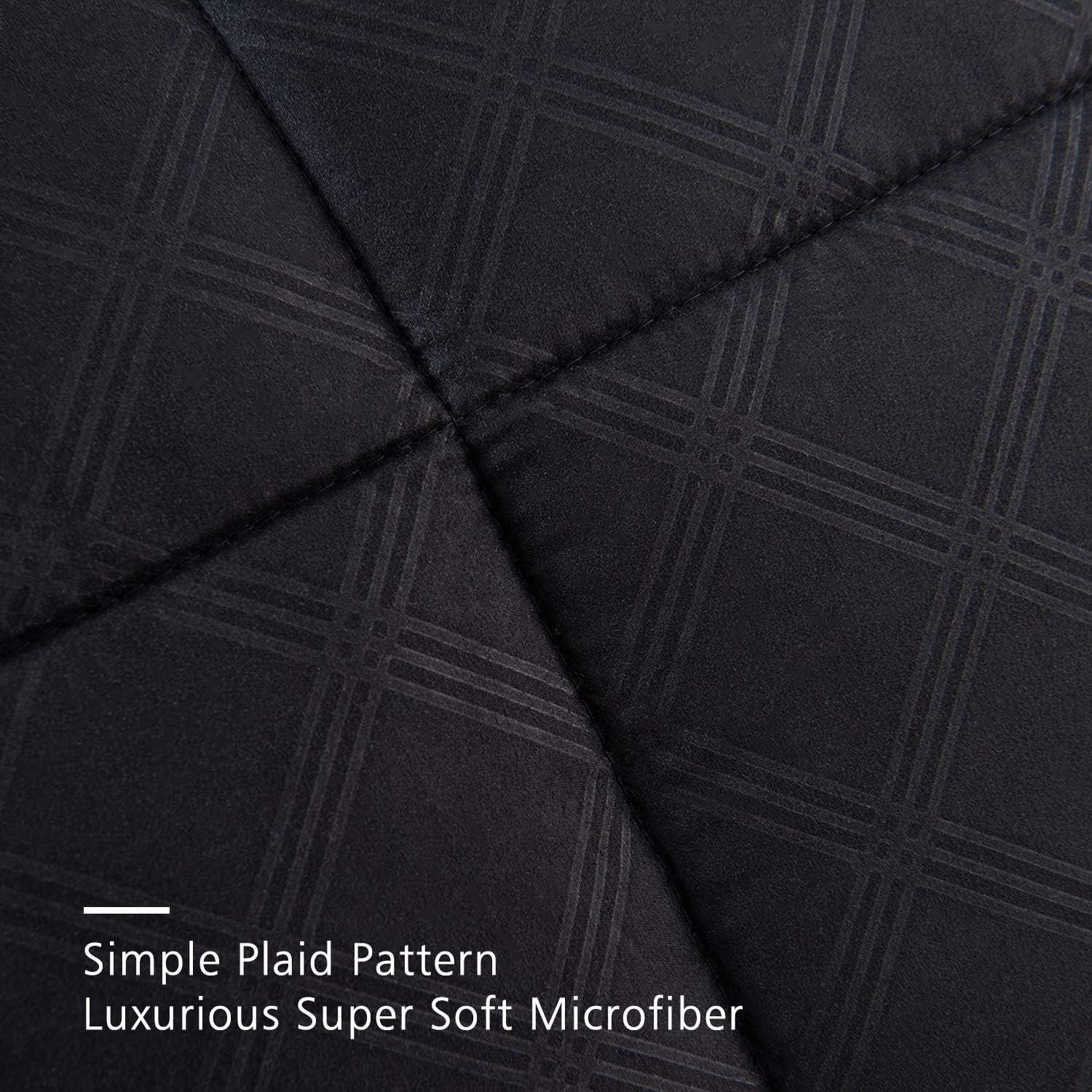 JML Black Queen Comforter Set - 10 Pieces Bedding Set Bed in a Bag with Comforters, Sheets, Bed Skirt, Decorative Pillows, Pillowcases & Shams