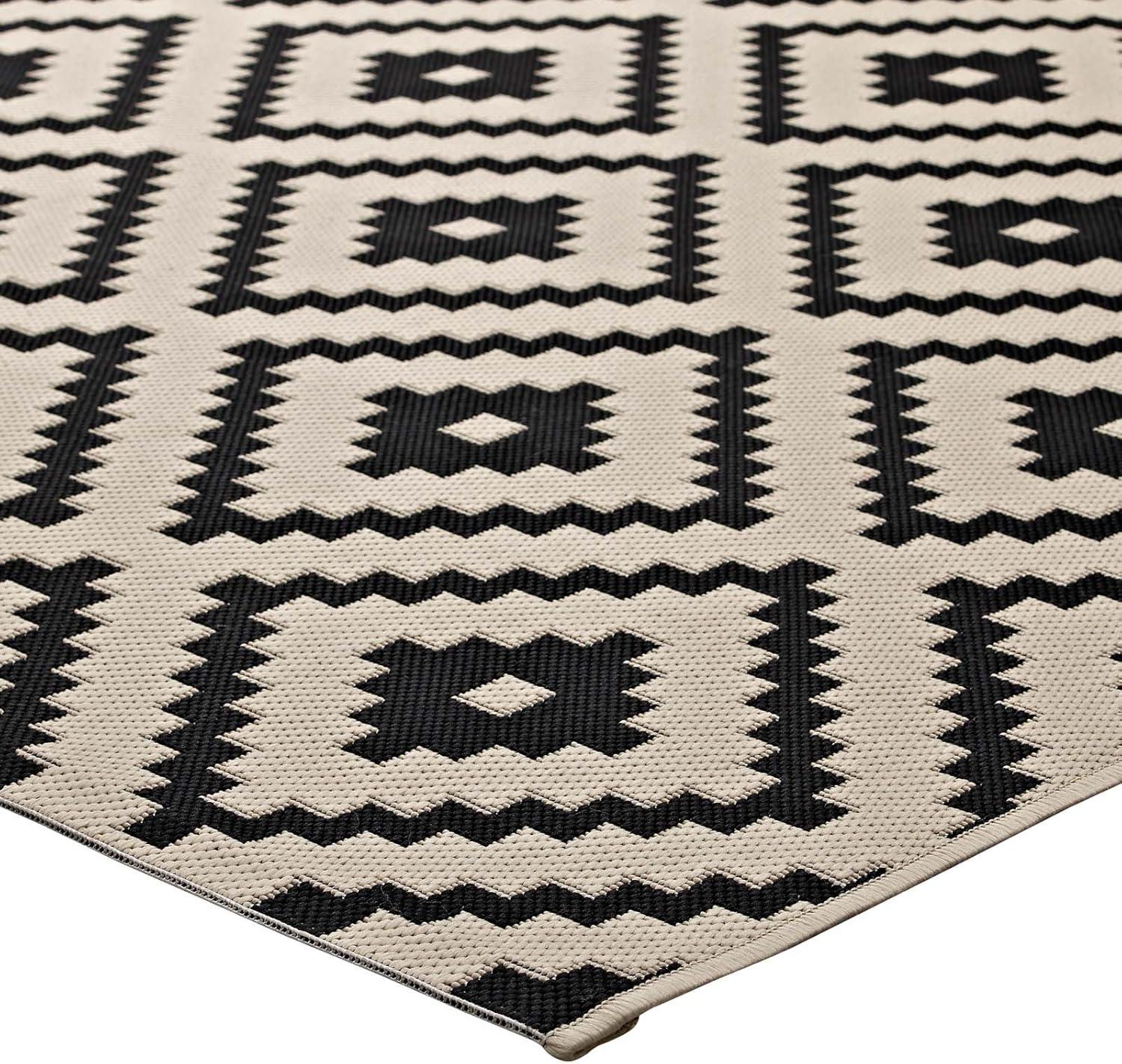 Modway Perplex Geometric Diamond Trellis Indoor and Outdoor Area Rug