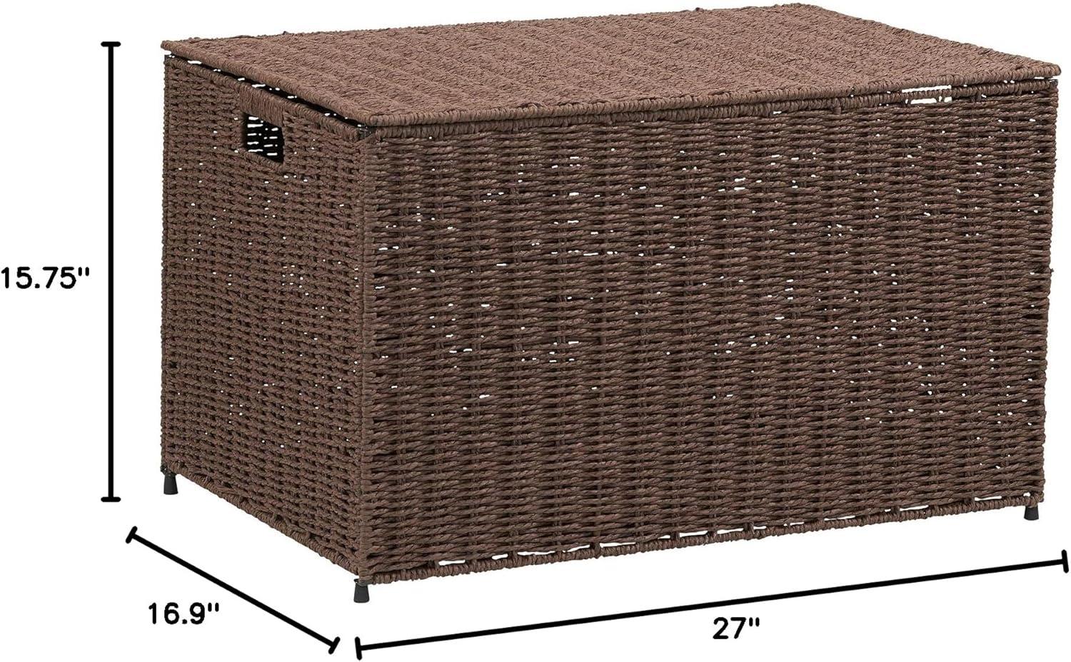 Large Woven Sturge Chest | Paper Rope | Coffee