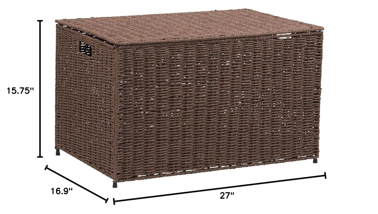 Large Woven Sturge Chest | Paper Rope | Coffee
