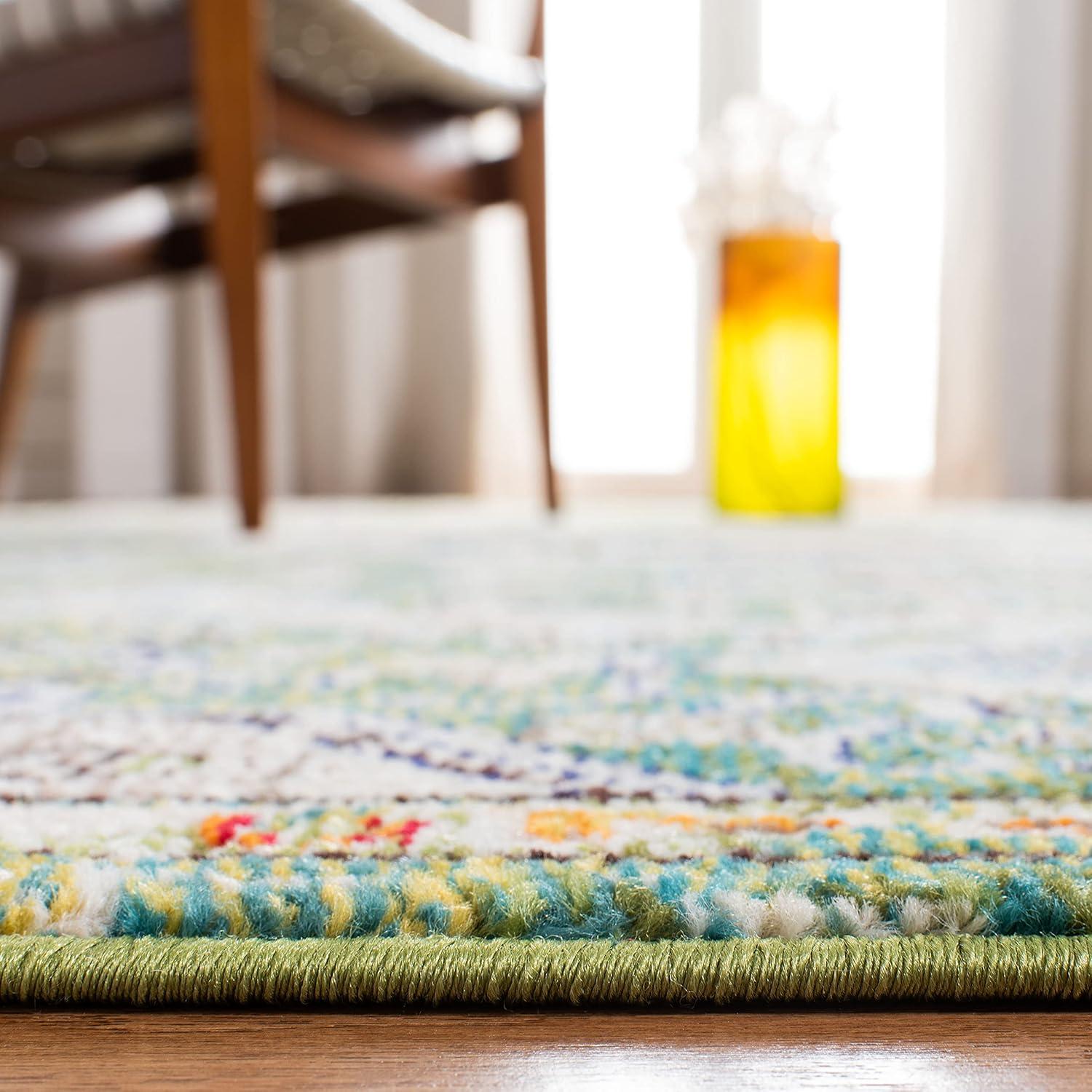 Madison MAD447 Power Loomed Indoor Area Rug - Green/Turquoise - 10'x14' - Safavieh