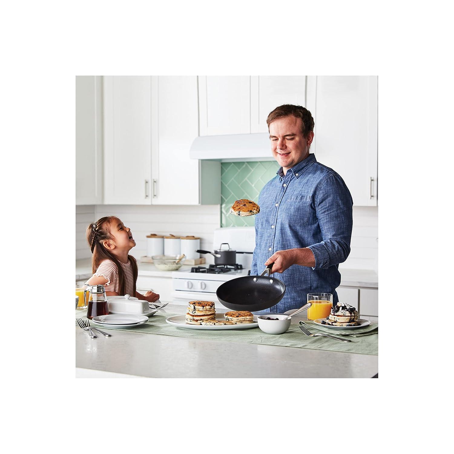 Calphalon Classic 10-Piece Hard Anodized Dishwasher Safe Cookware Set with No-Boil-Over Inserts