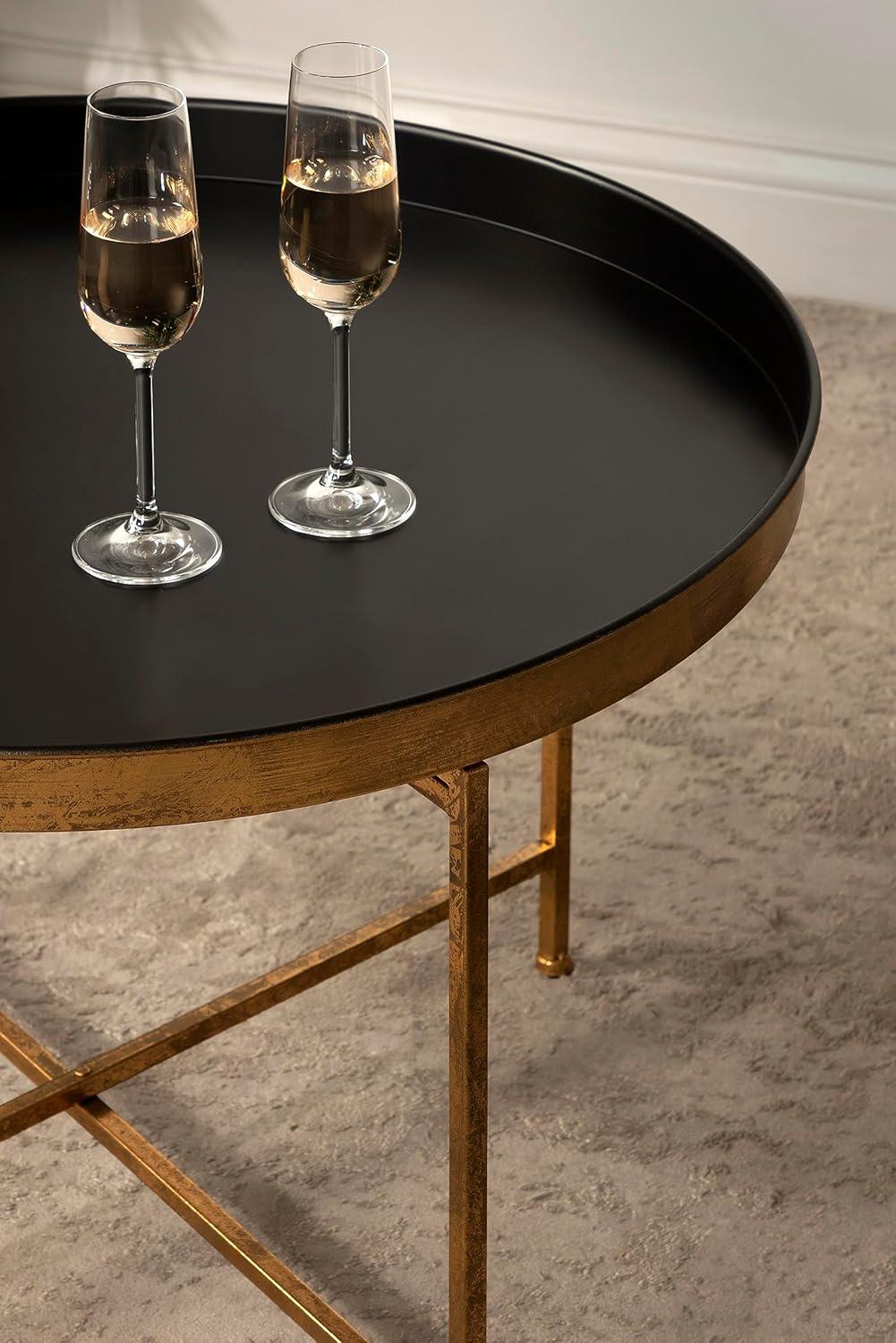 Kate and Laurel Celia Round Metal Coffee Table