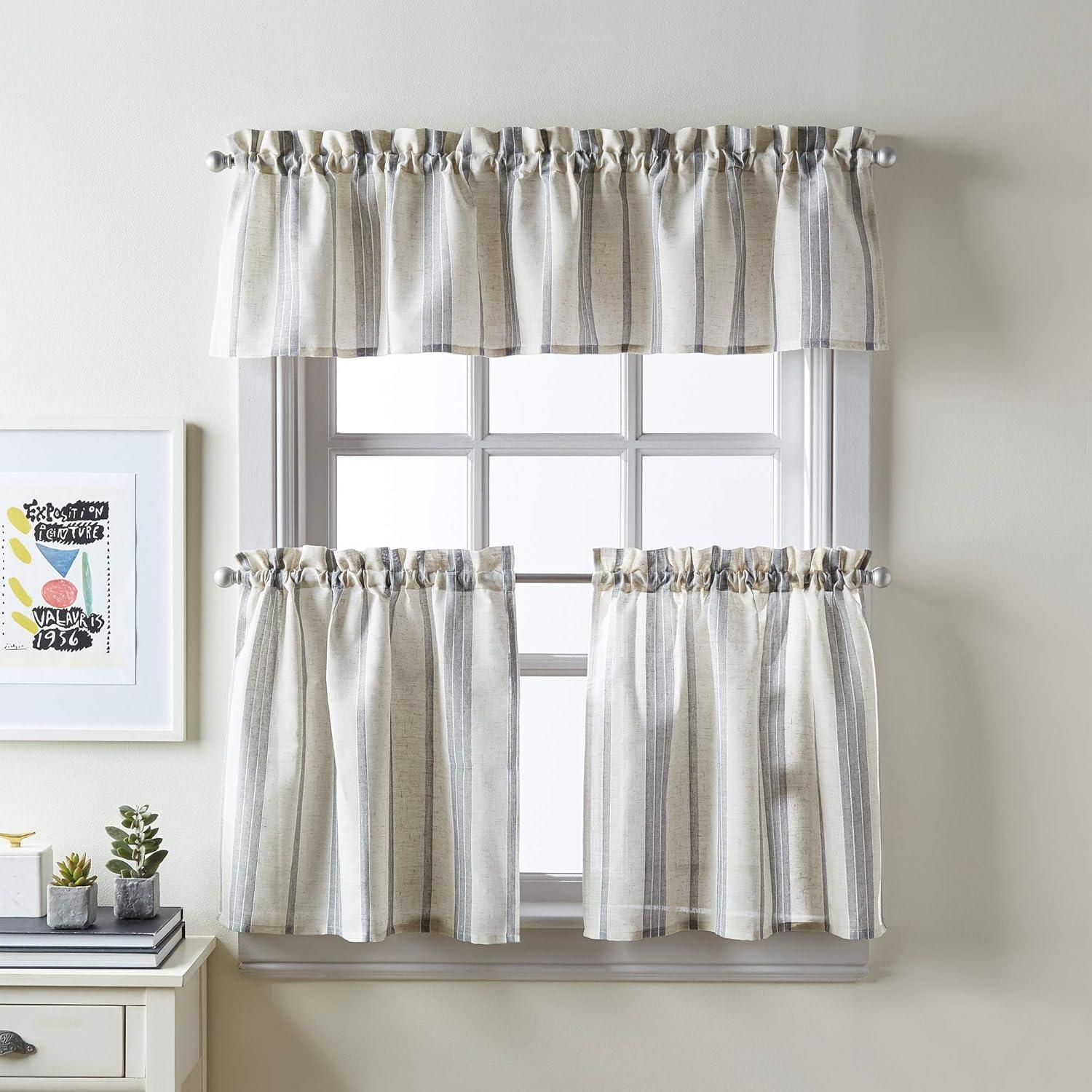 McKenzie Valance and Tier Pair Curtain Collection 14 in. Valance