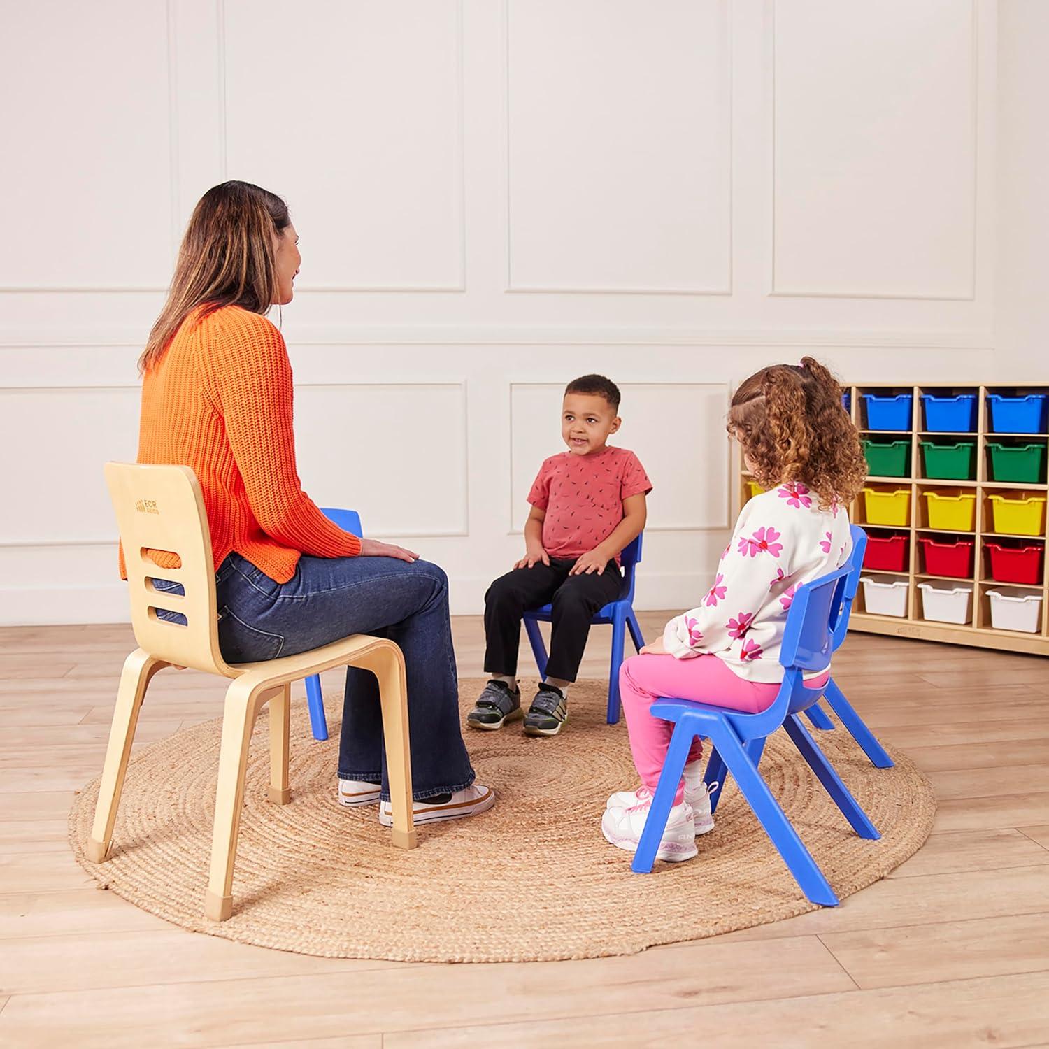 ECR4Kids Plastic School Stack Chair, Classroom Furniture
