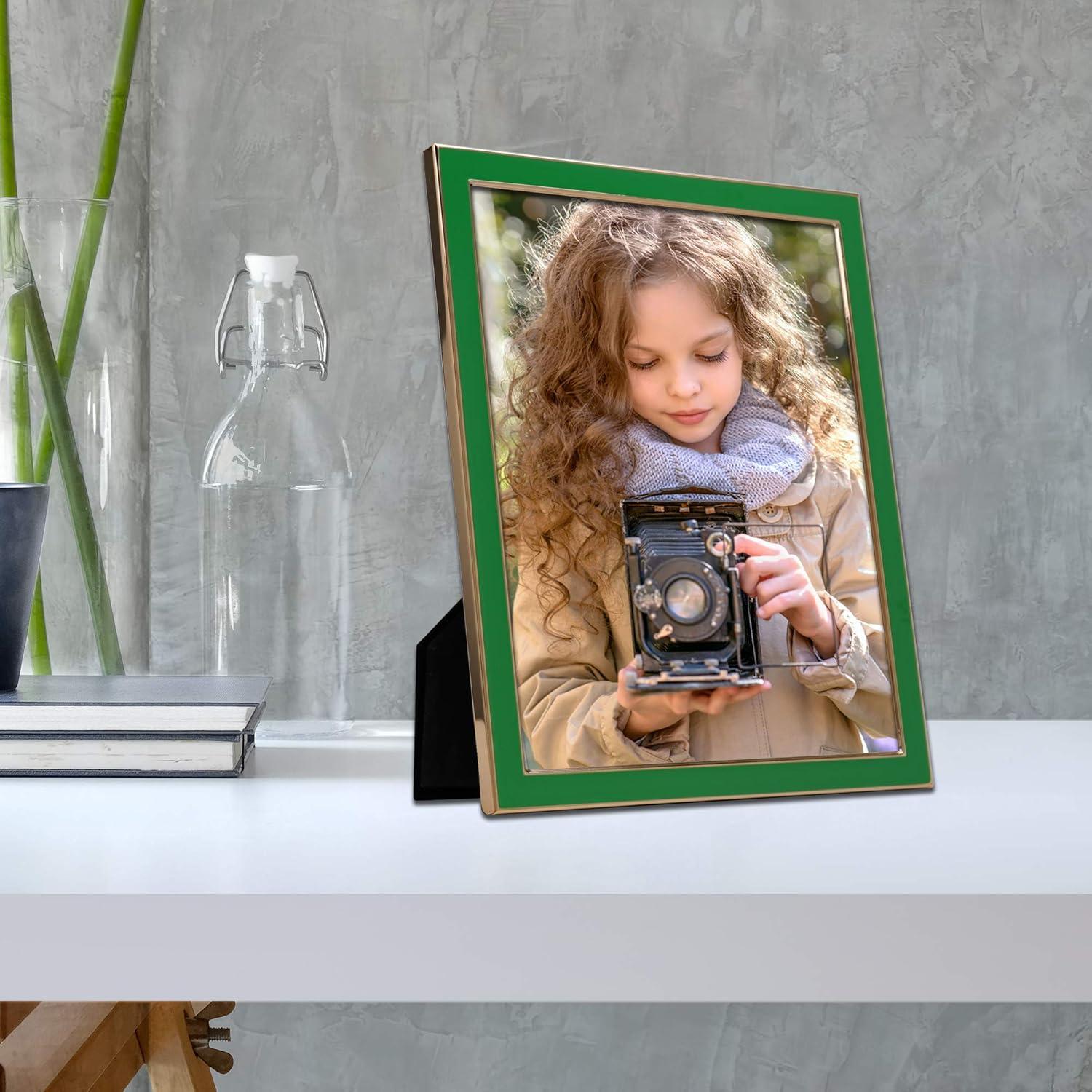 Lawrence Frames 8.78" x 10.79" Polystyrene Picture Frame, Green