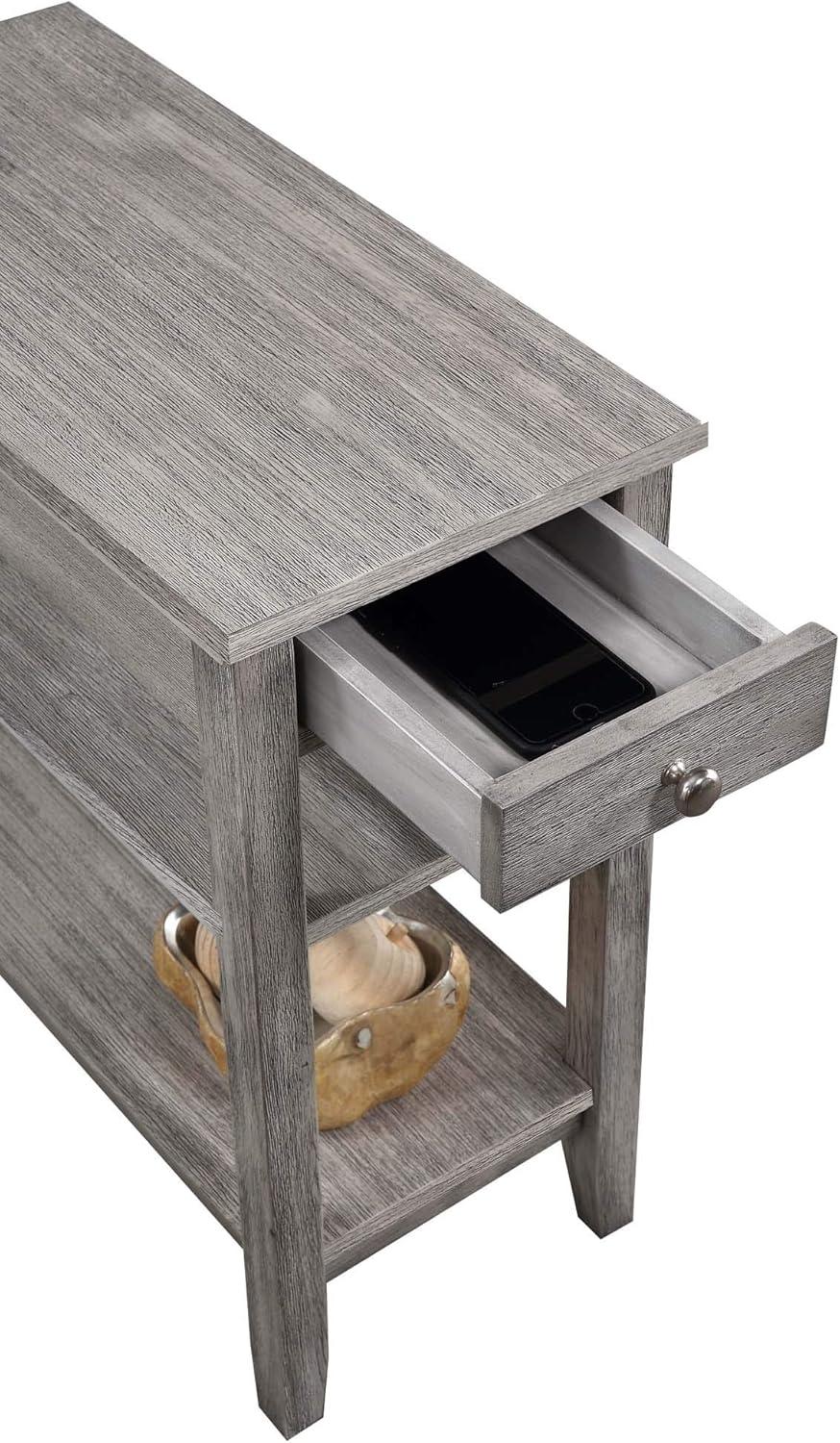Convenience Concepts American Heritage Three Tier End Table with Drawer, Multiple Colors
