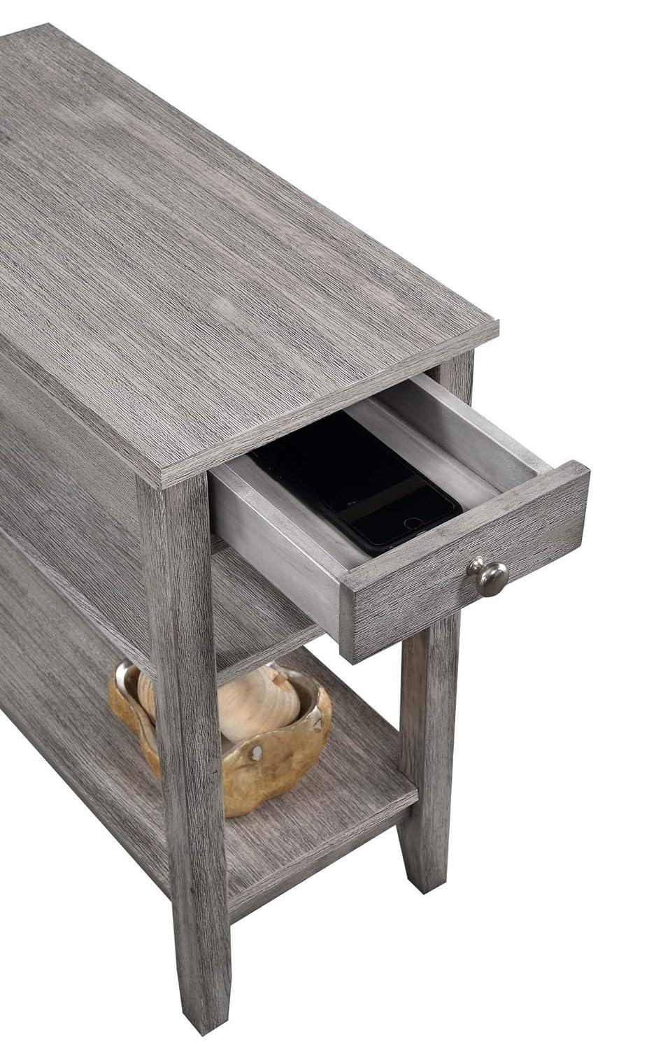 Convenience Concepts American Heritage Three Tier End Table with Drawer, Multiple Colors