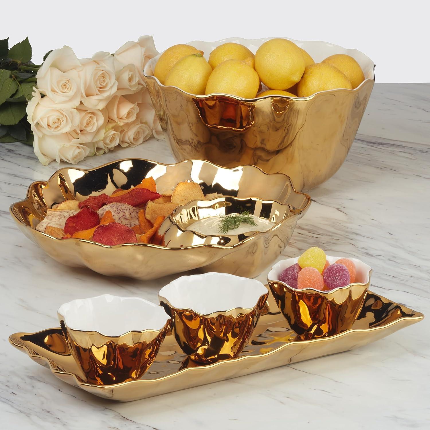 Coast 4pc Tray and Condiment Bowls 14.25in x 6in