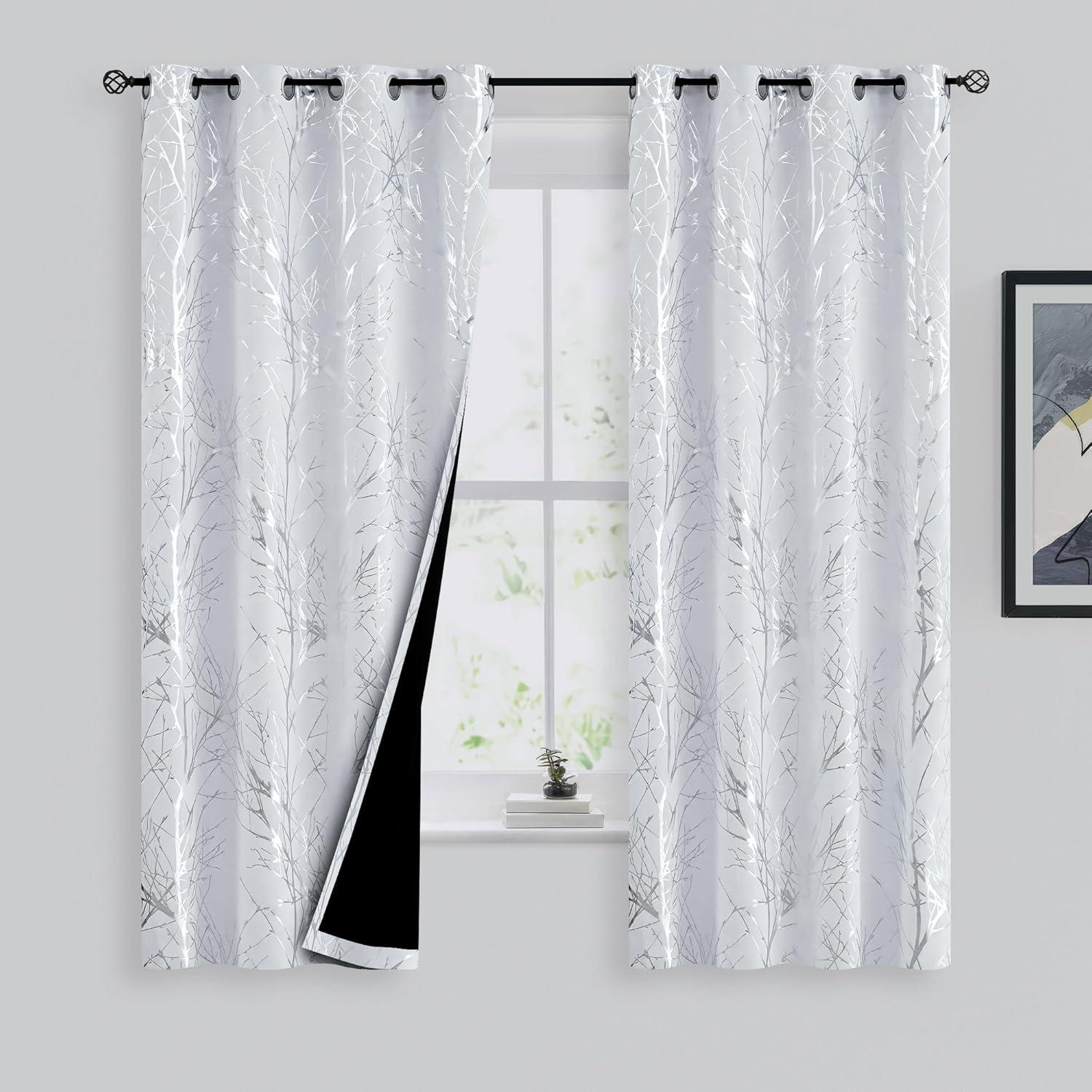 Blackout Curtains For Bedroom, 63 Inch,2 Panels