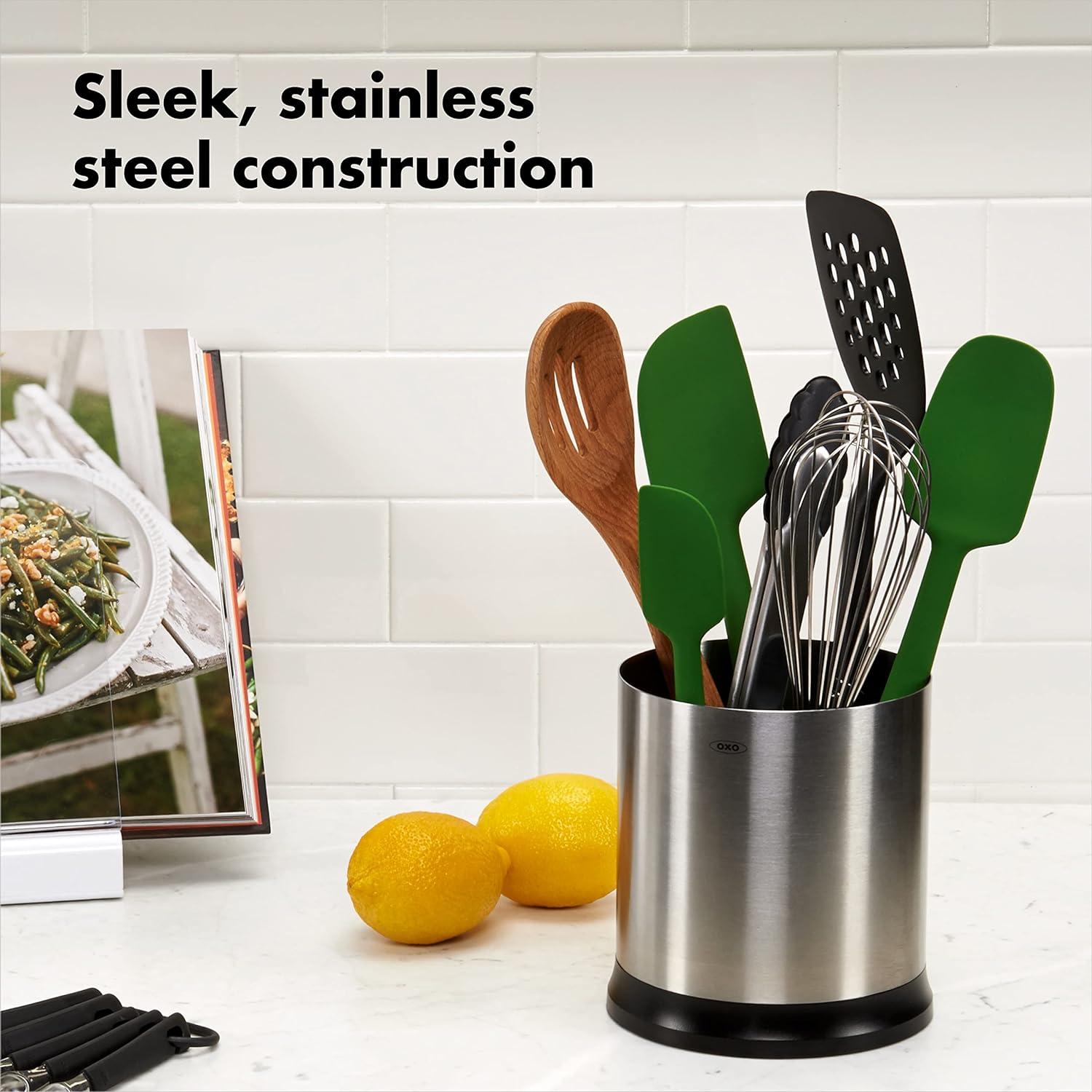 Stainless Steel Good Grips Rotating Utensil Holder - Organize Your Kitchen with Ease